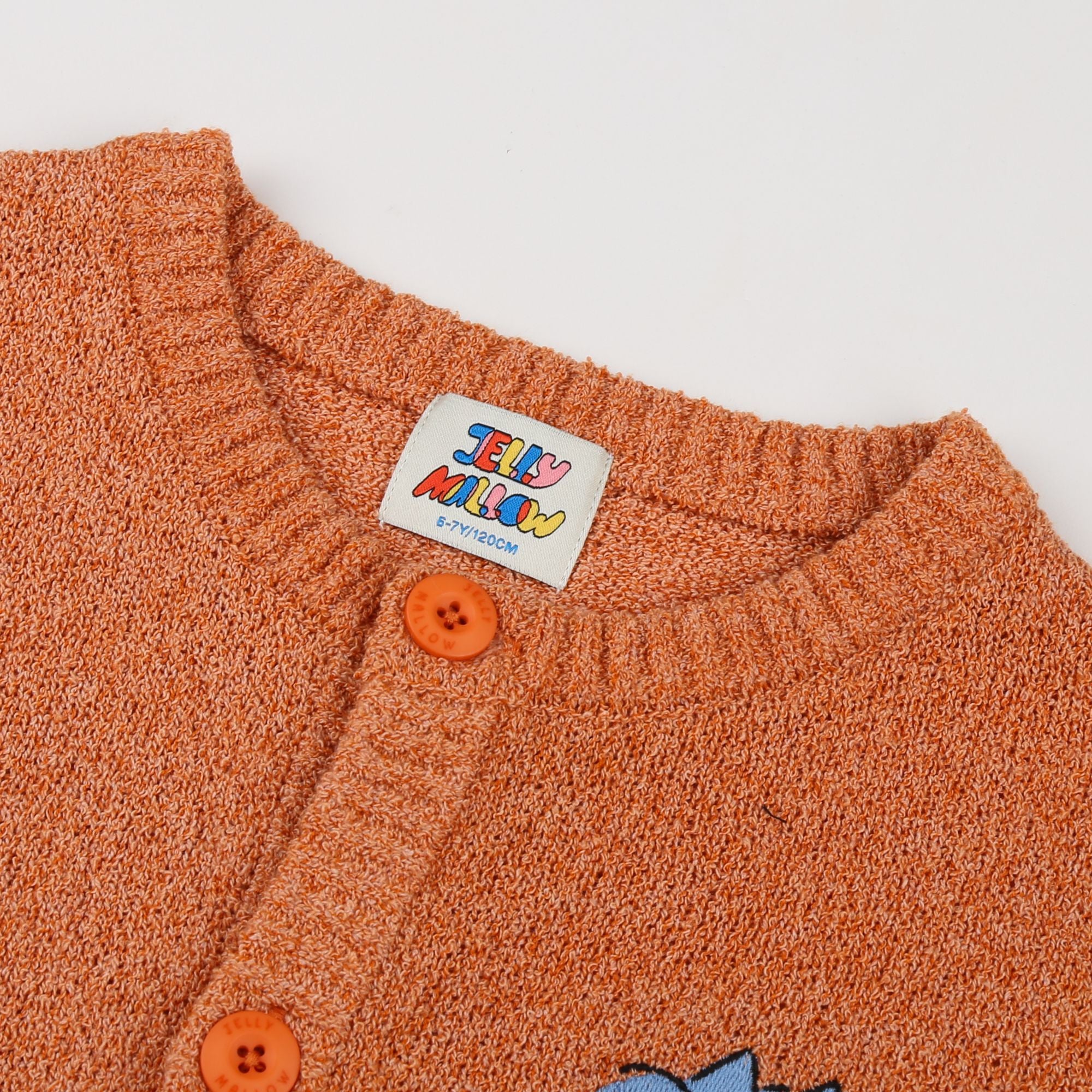 Boys & Girls Orange Knit Cardigan