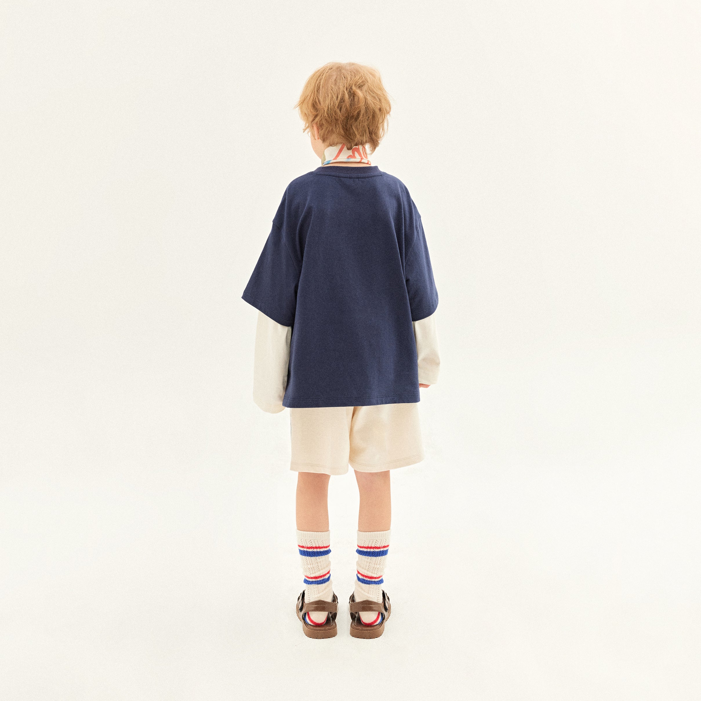 Boys & Girls Navy Logo Cotton T-Shirt