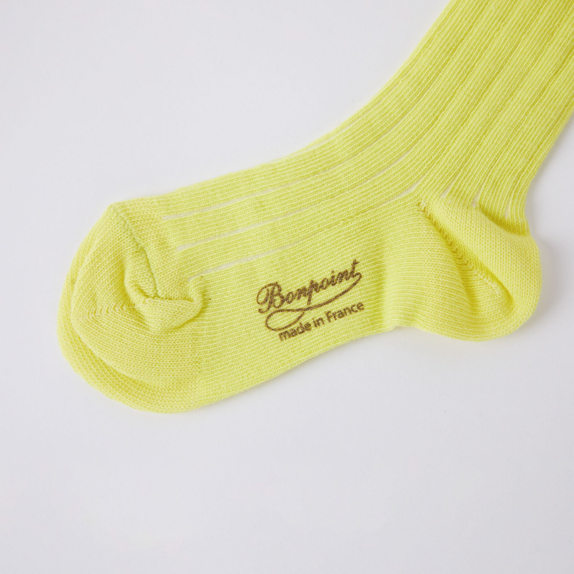 Girls Yellow Logo Cotton Socks