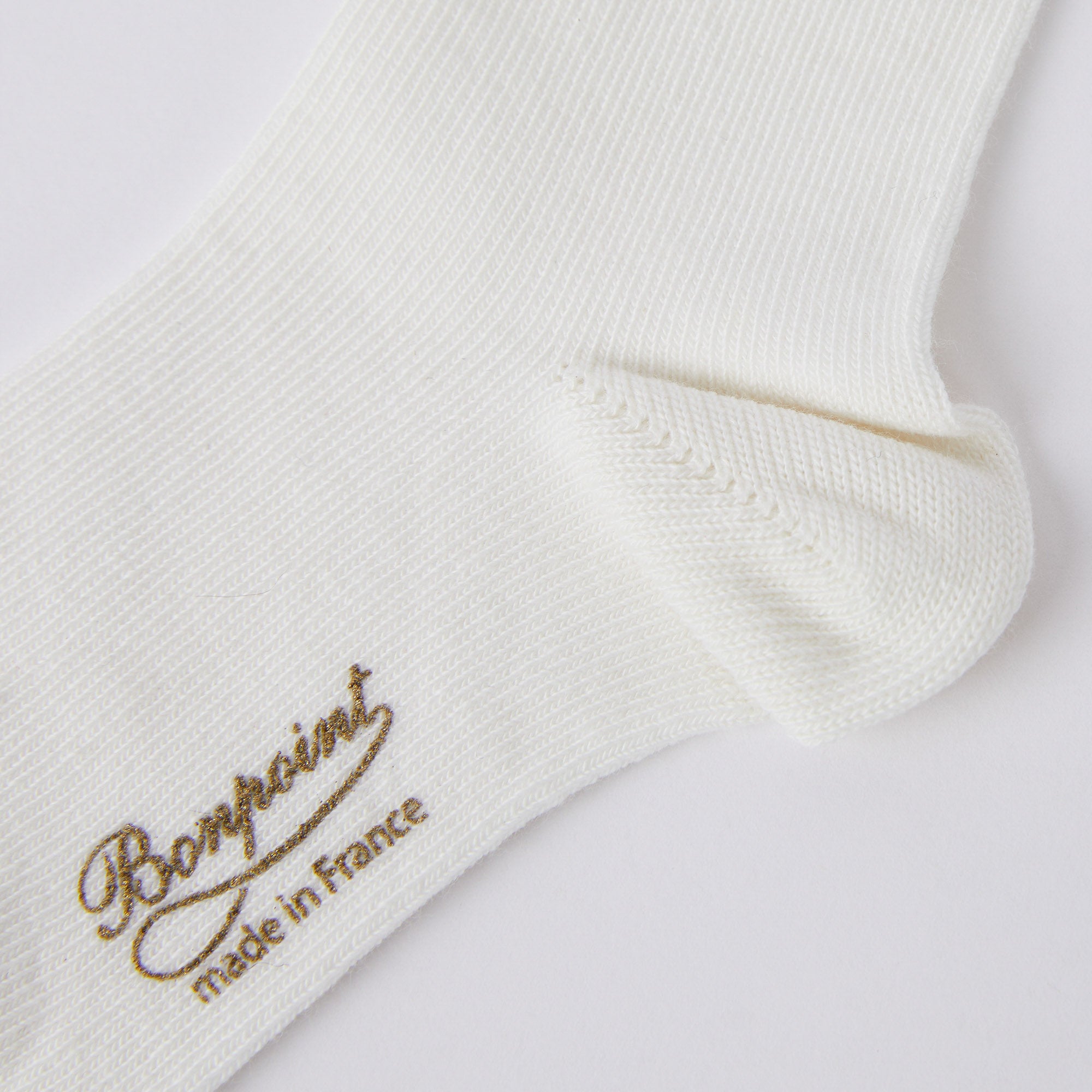 Girls White Logo Cotton Socks