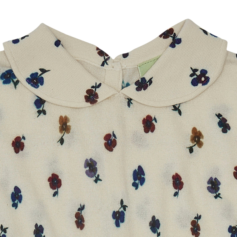 Girls White Flower Cotton Dress