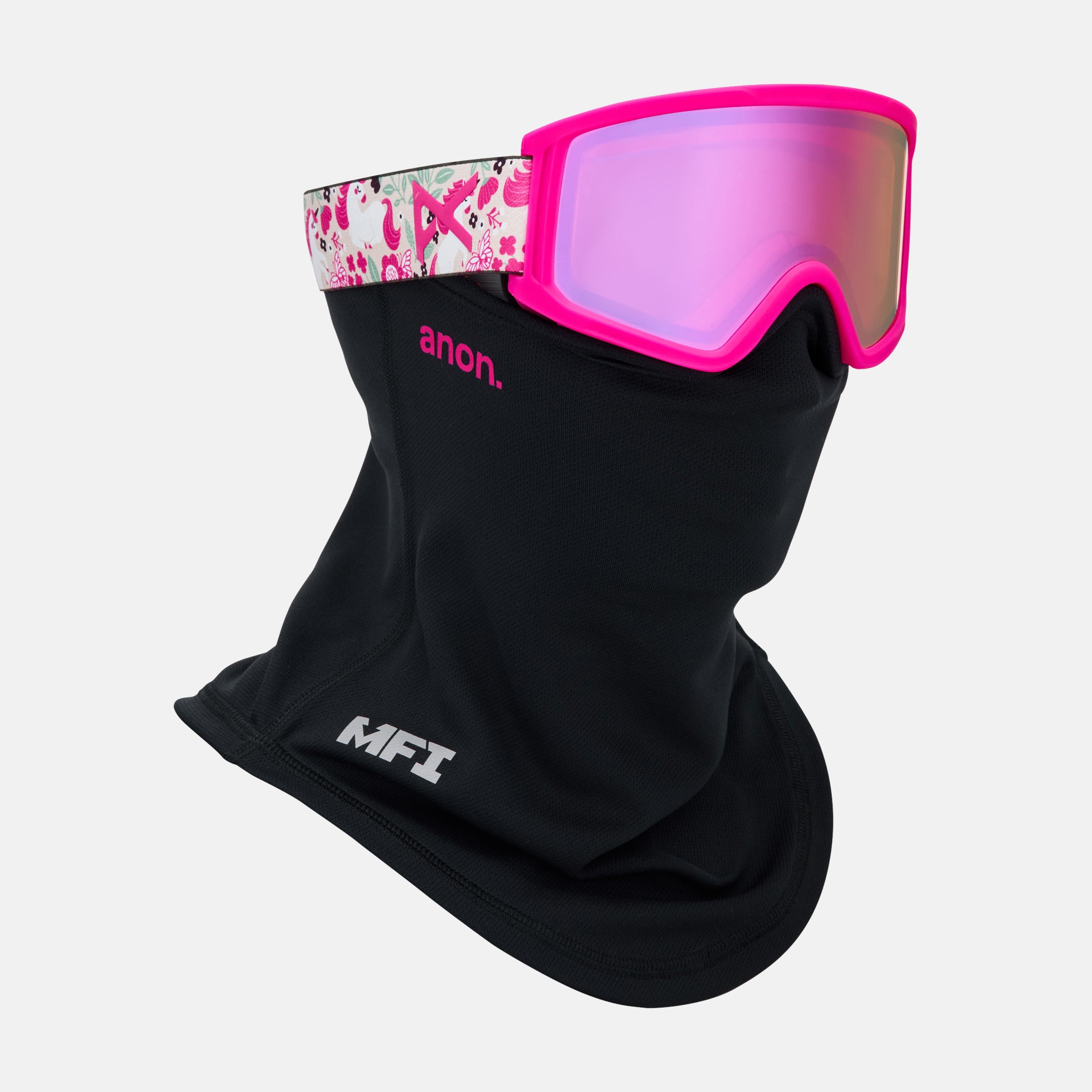 Boys & Girls Pink "Anon Tracker 2.0" Ski Goggles & Face Mask Set