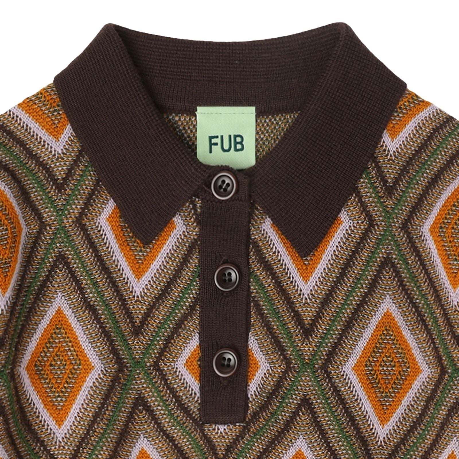 Boys & Girls Mocca Check Wool Polo Shirt