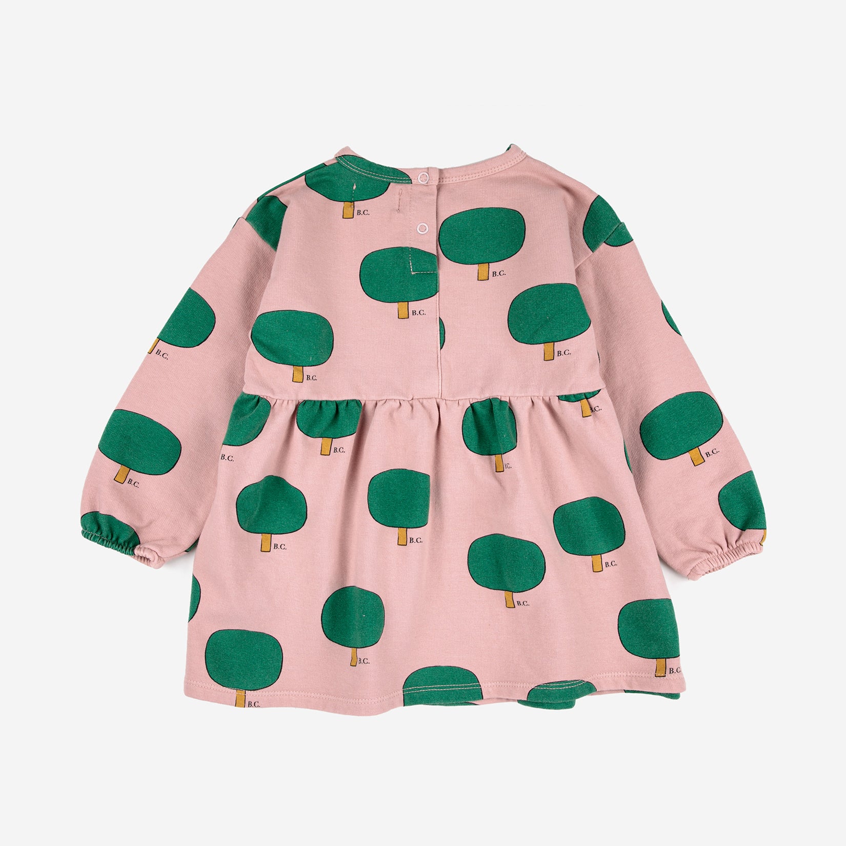 Baby Girls Pink Printed Cotton Dress