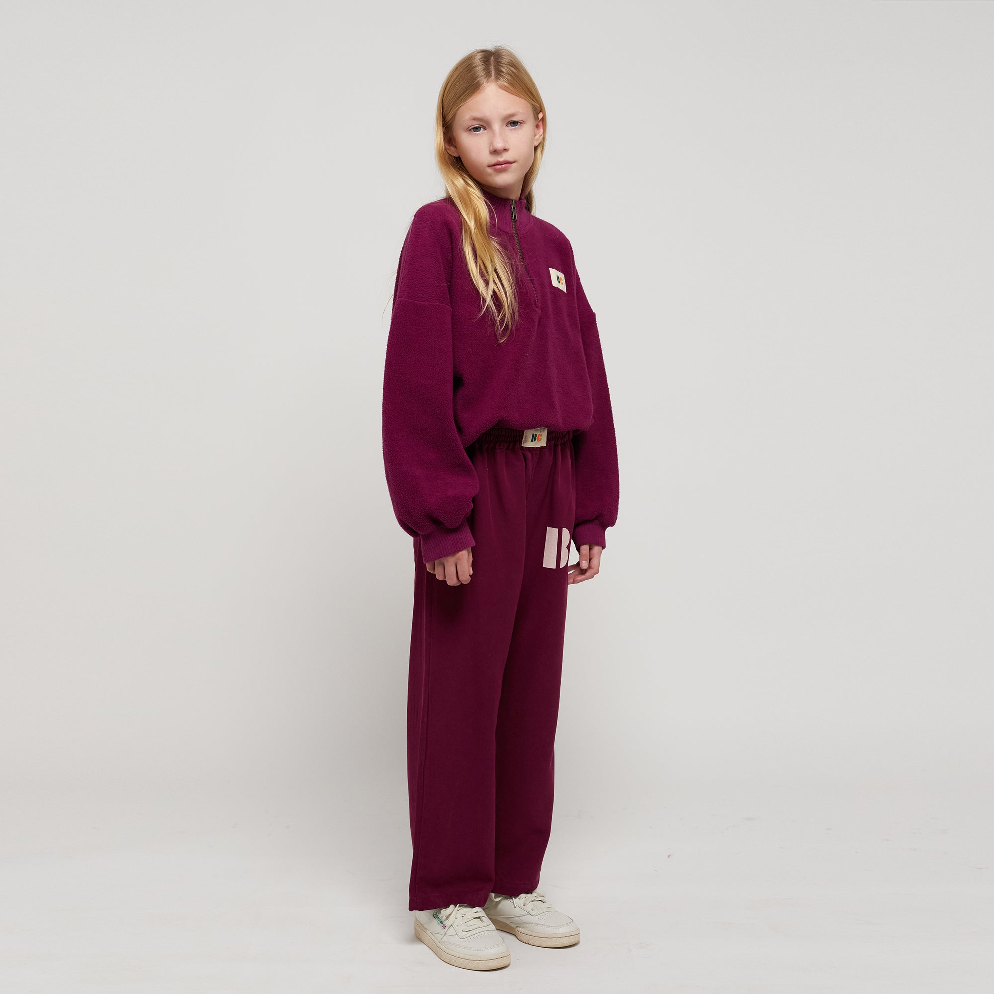 Girls Purple Cotton Sweatshirt