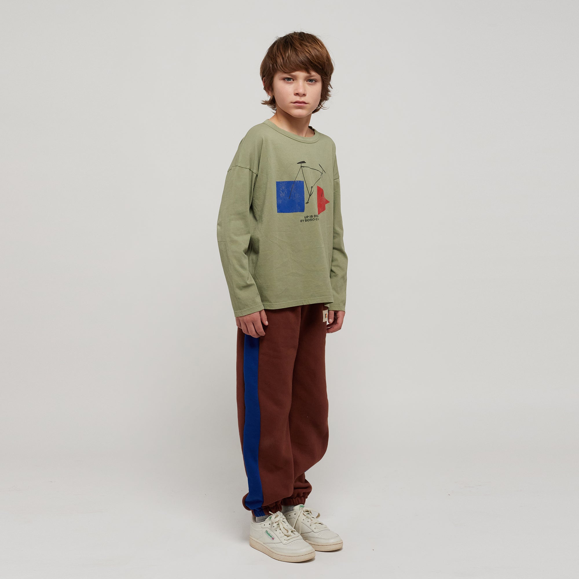 Boys & Girls Dark Brown Cotton Trousers
