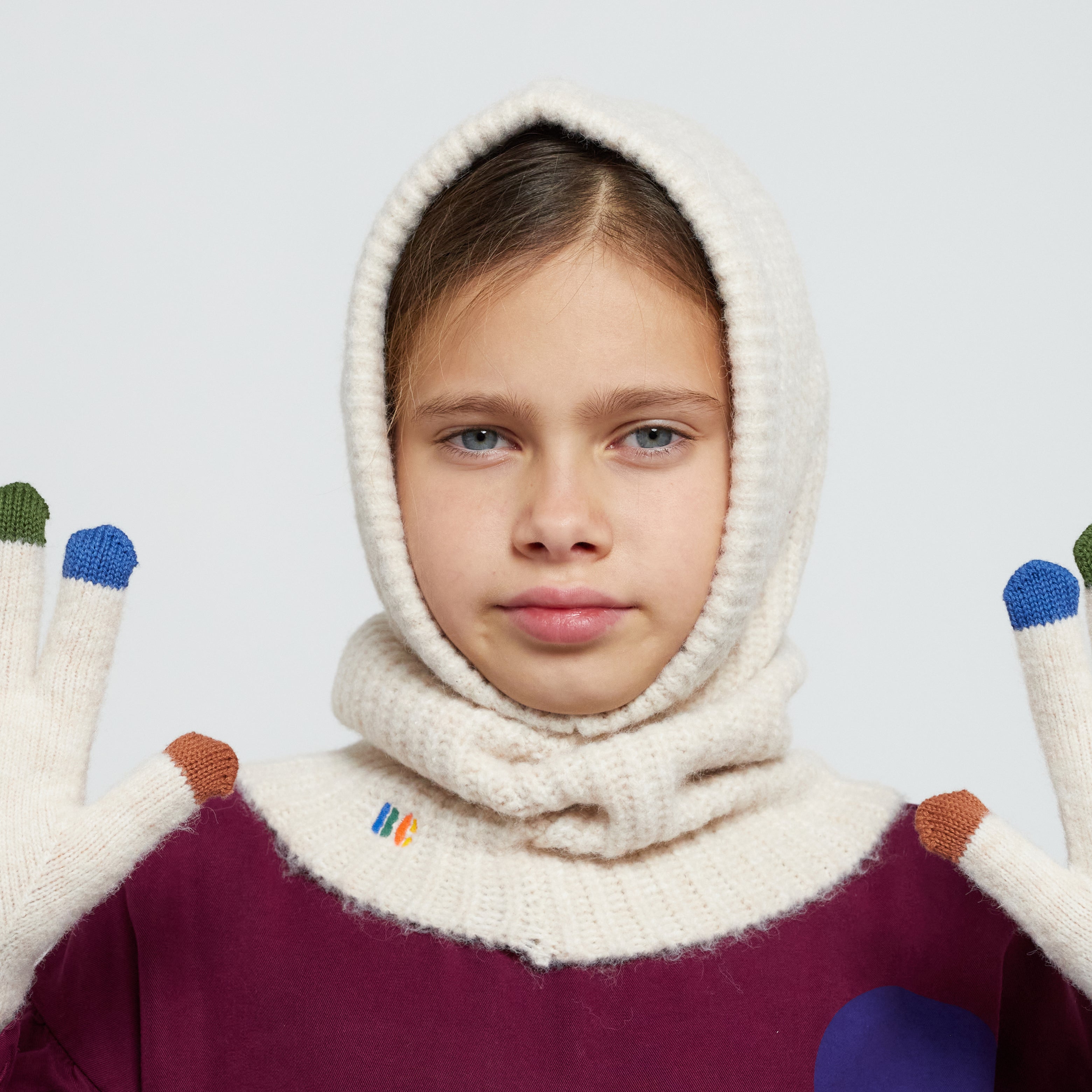 Boys & Girls Beige Knit Hat