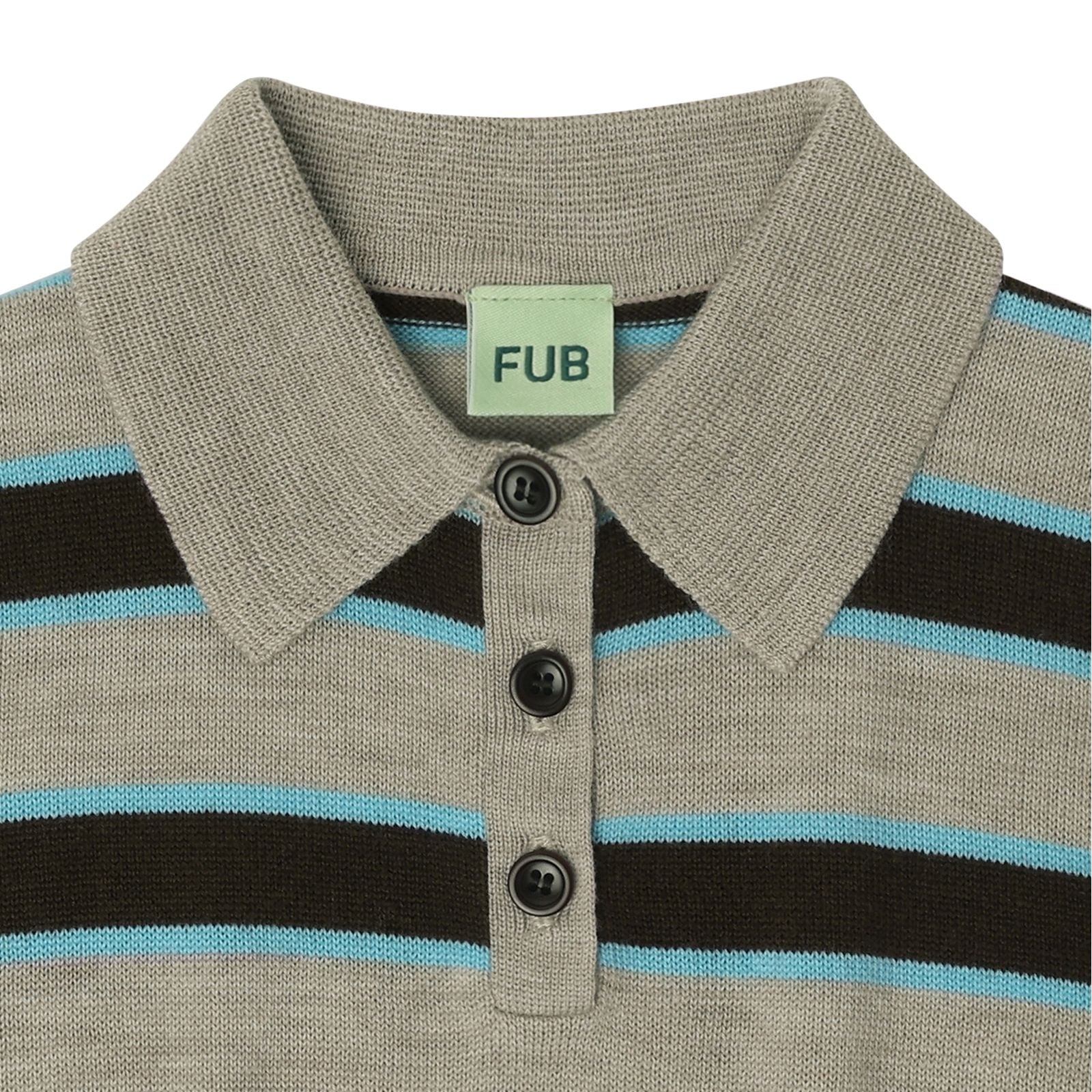 Boys & Girls Grey Stripes Wool Polo Shirt