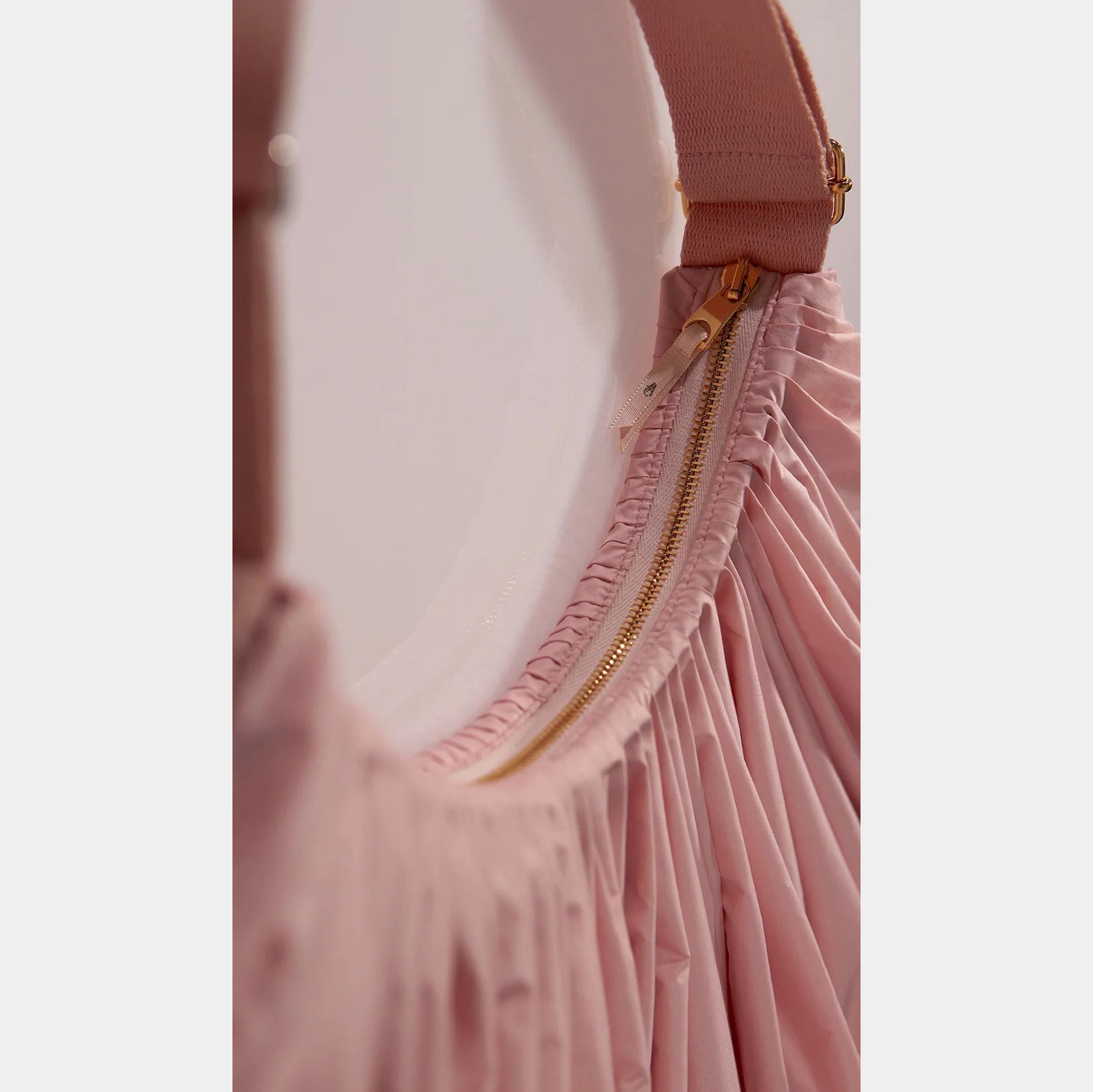 Women Light Pink'WHIPPED CREAM'Pleated Bag(35x25cm)