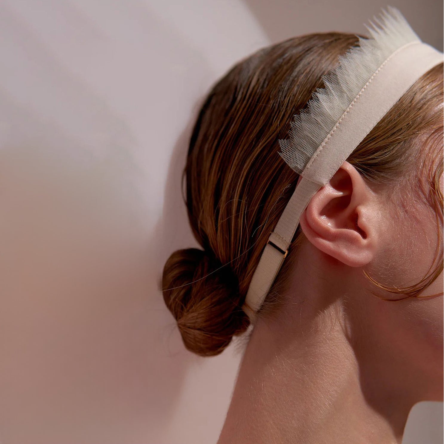 Women Beige'PÂTISSIER’S'Tulle Headband(242HB03TU/edelweiss)