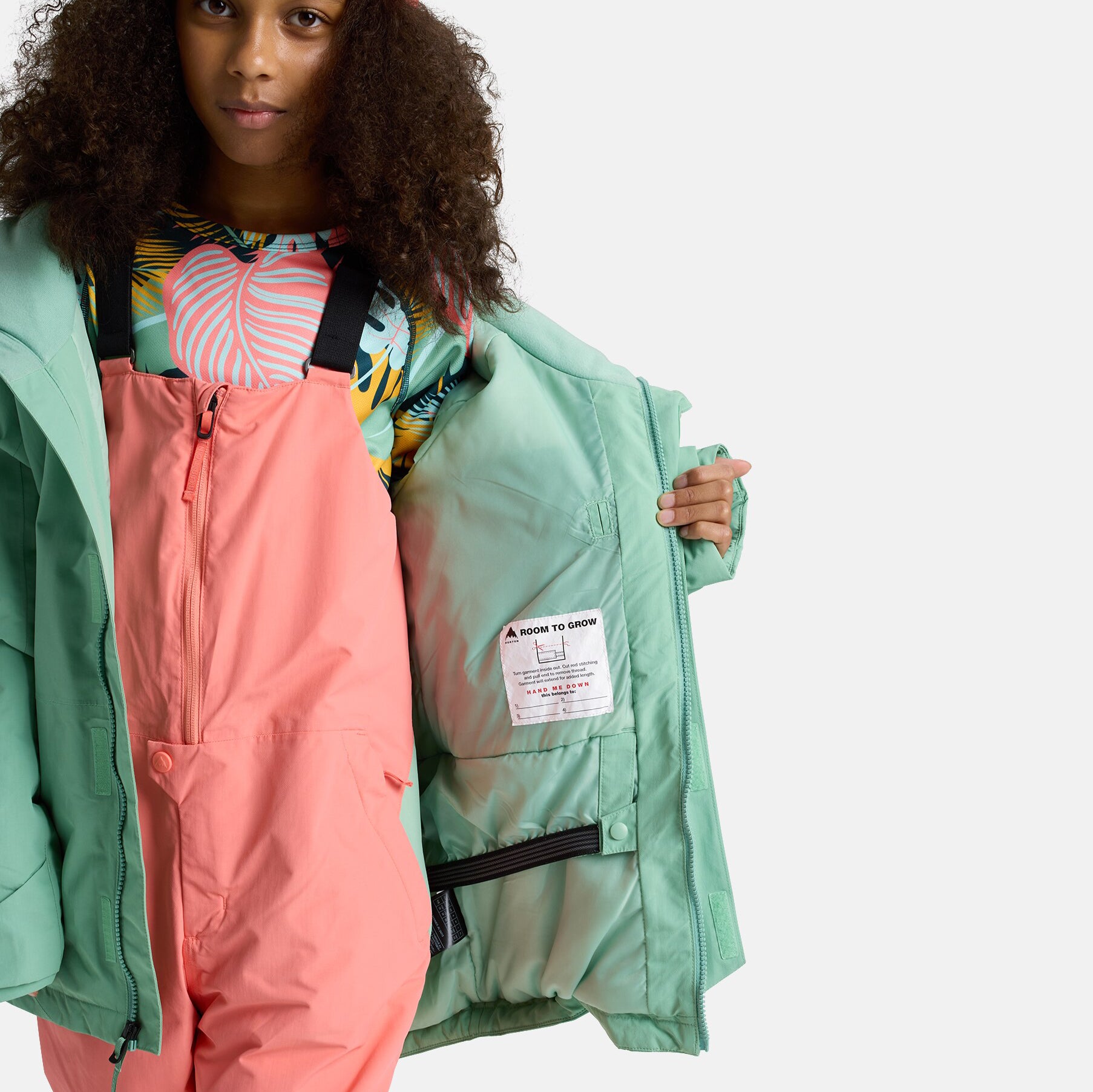 Boys & Girls Light Green Skimmer 2L Ski Jacket