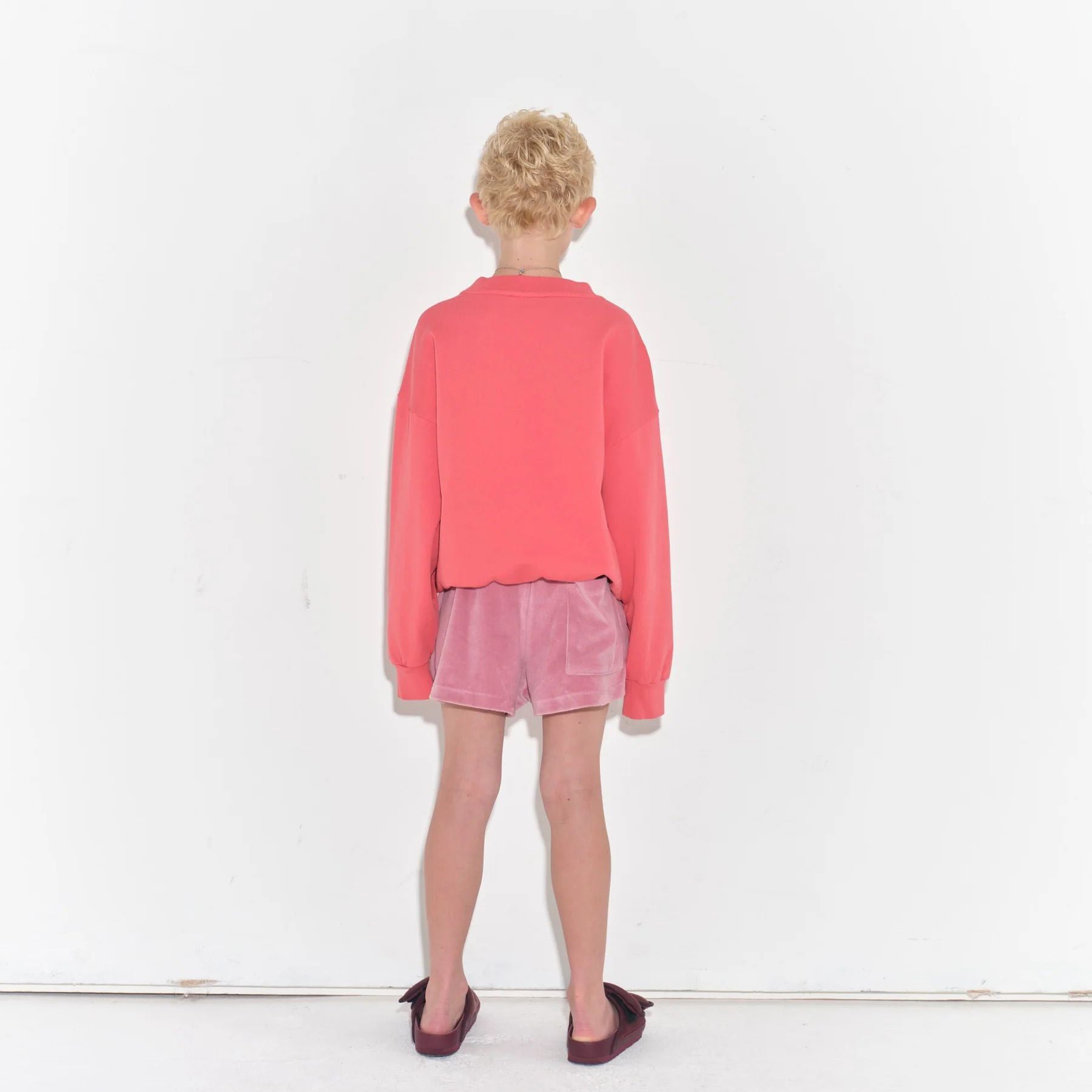 Boys & Girls Pink Velvet Shorts