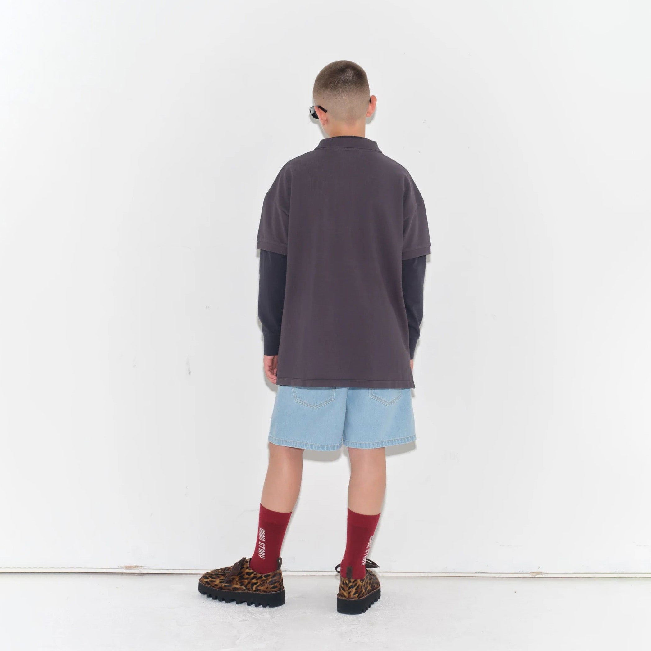 Boys & Girls Red Logo Cotton Socks