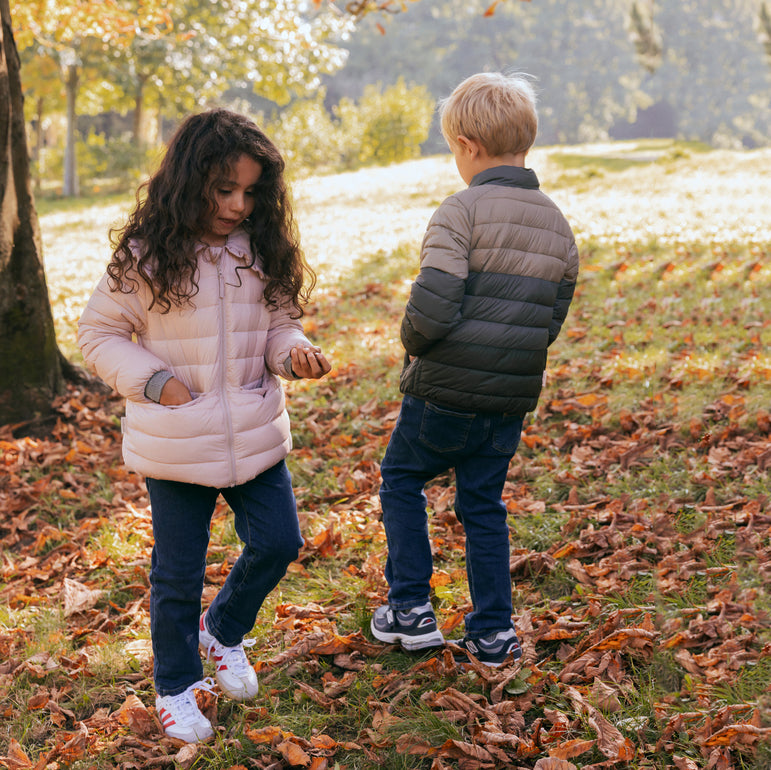 Girls Pink Padded Down Jacket
