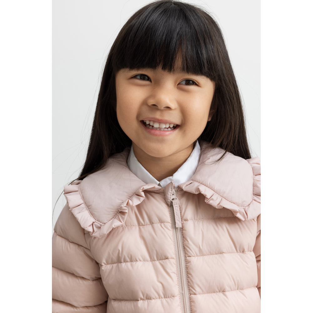 Girls Pink Padded Down Jacket
