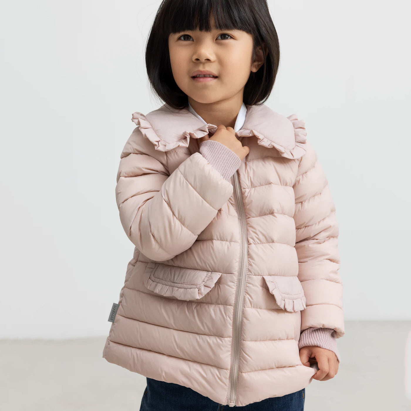 Girls Pink Padded Down Jacket