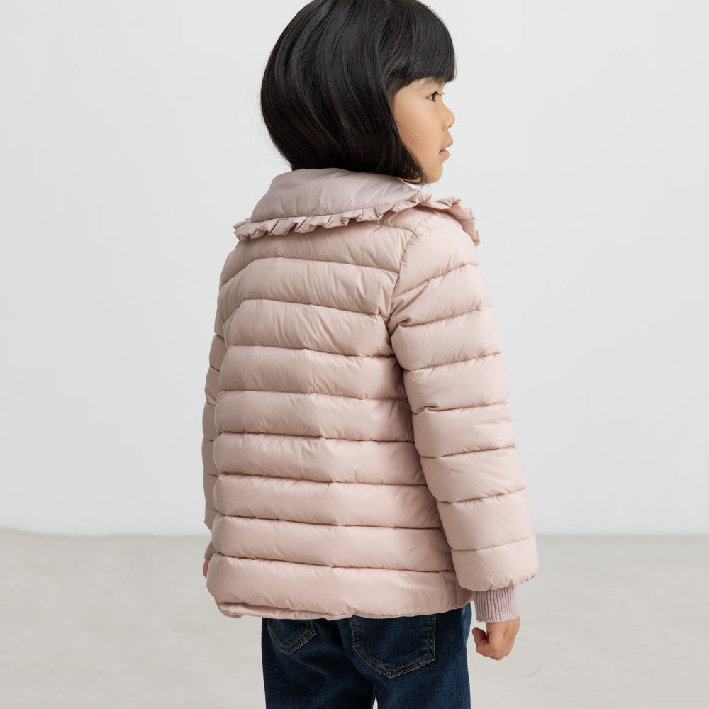 Girls Pink Padded Down Jacket