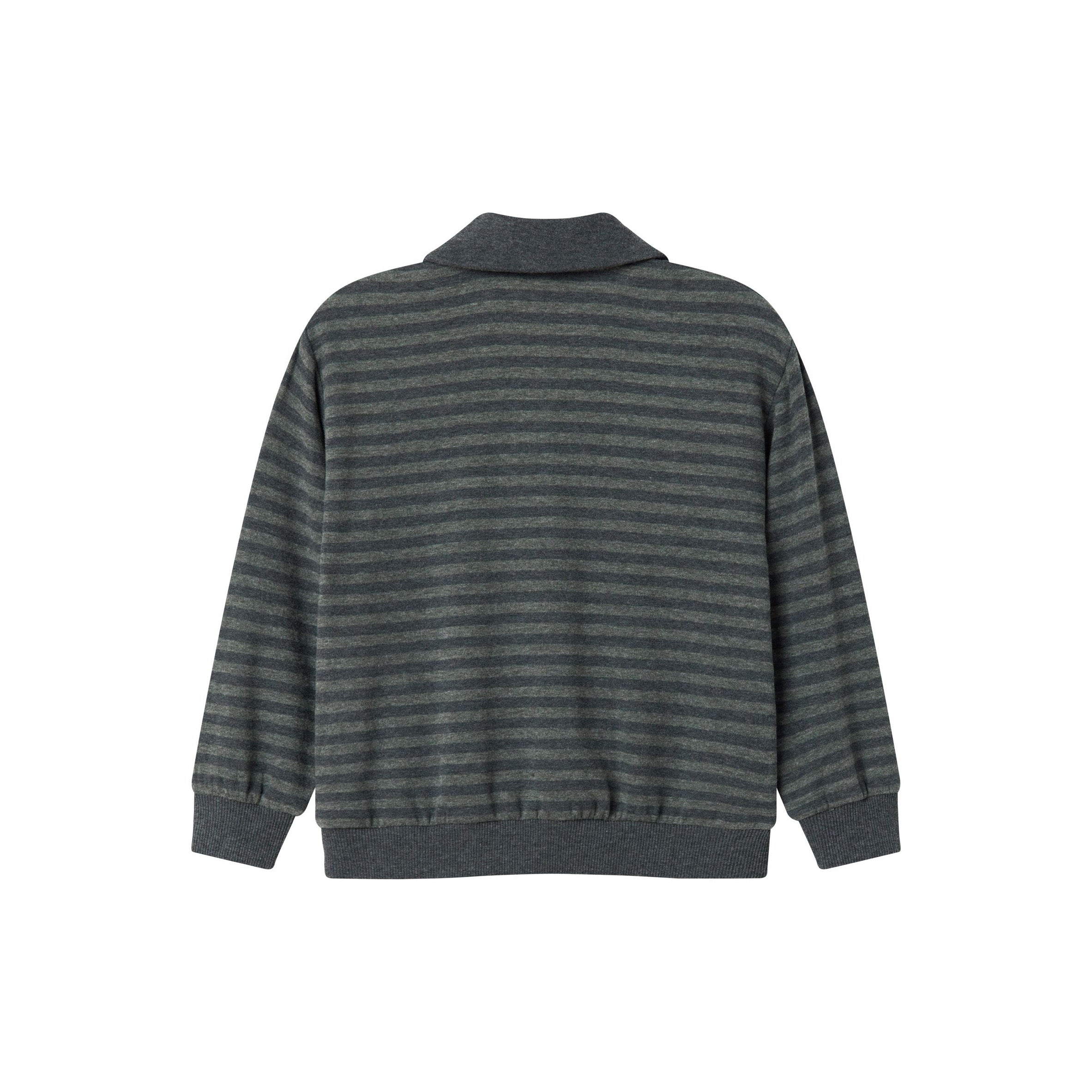 Boys & Girls Grey Stripes Cotton Polo Shirt