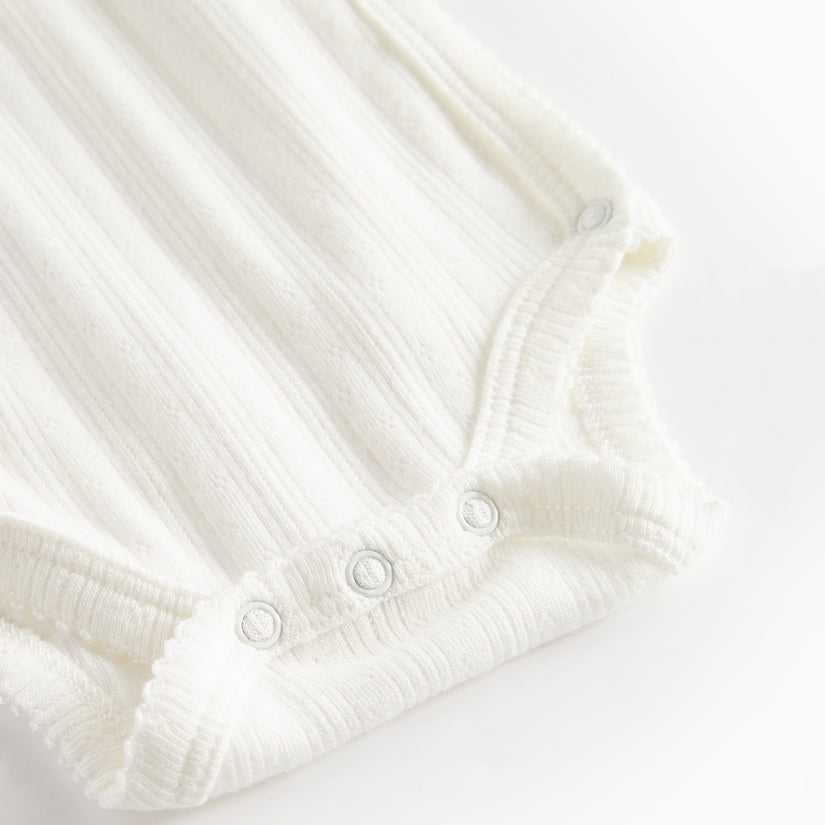 Baby Boys & Girls White Babysuit