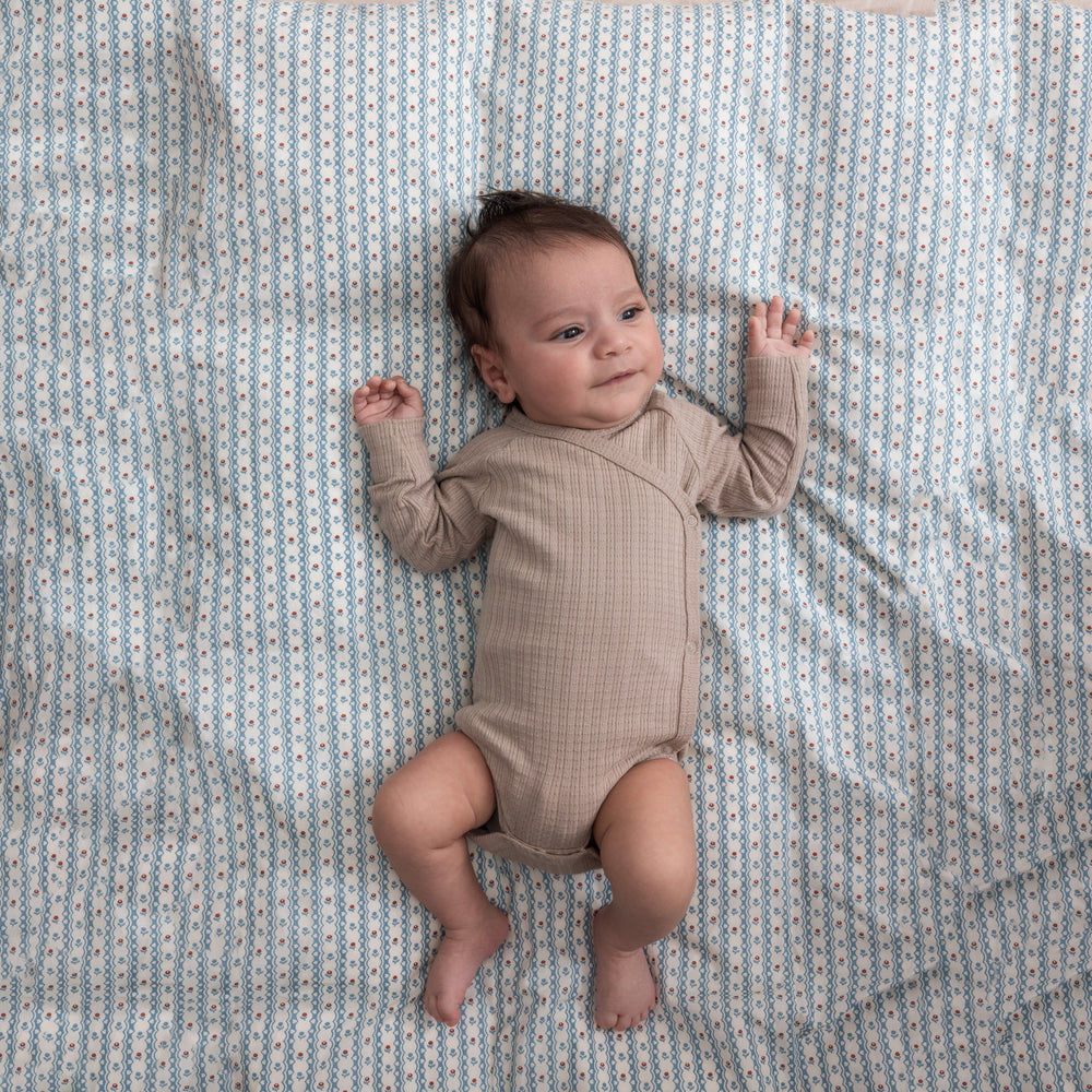 Baby Boys & Girls Beige Babysuit