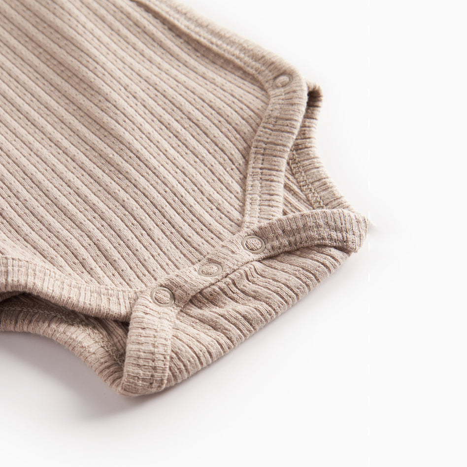 Baby Boys & Girls Beige Babysuit