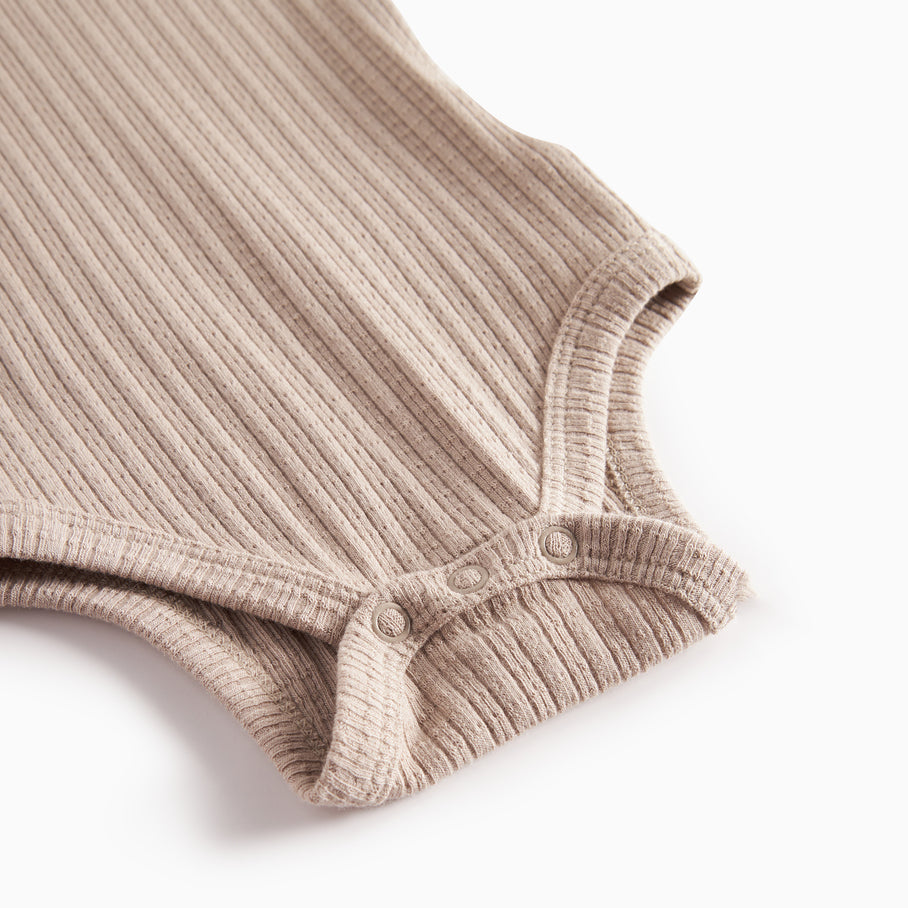 Baby Boys & Girls Beige Babysuit