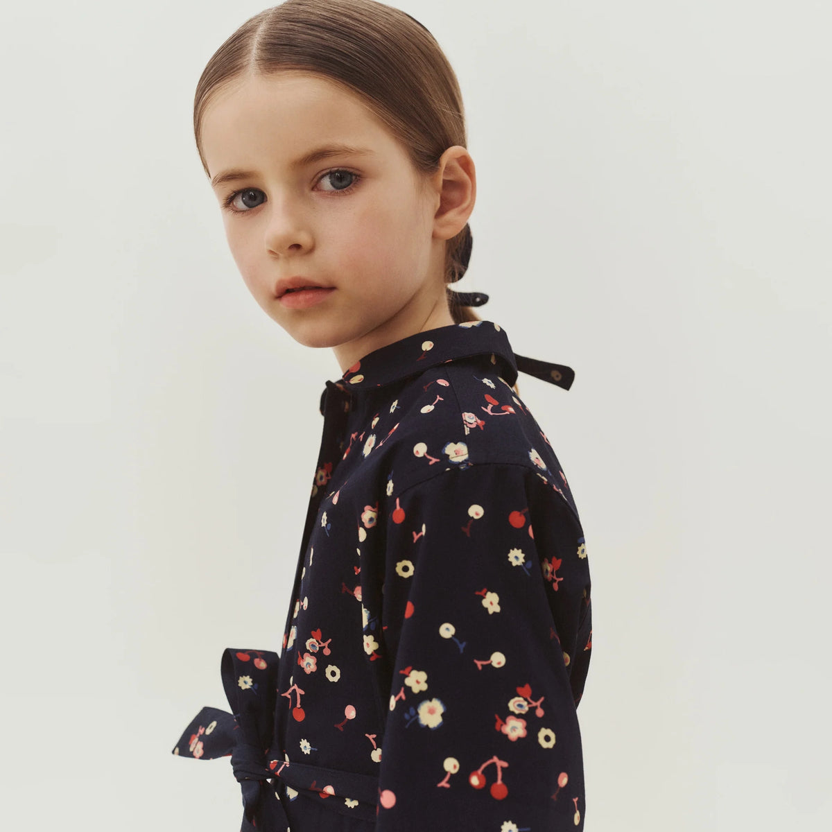 Girls Multicolor Flower Cotton Dress