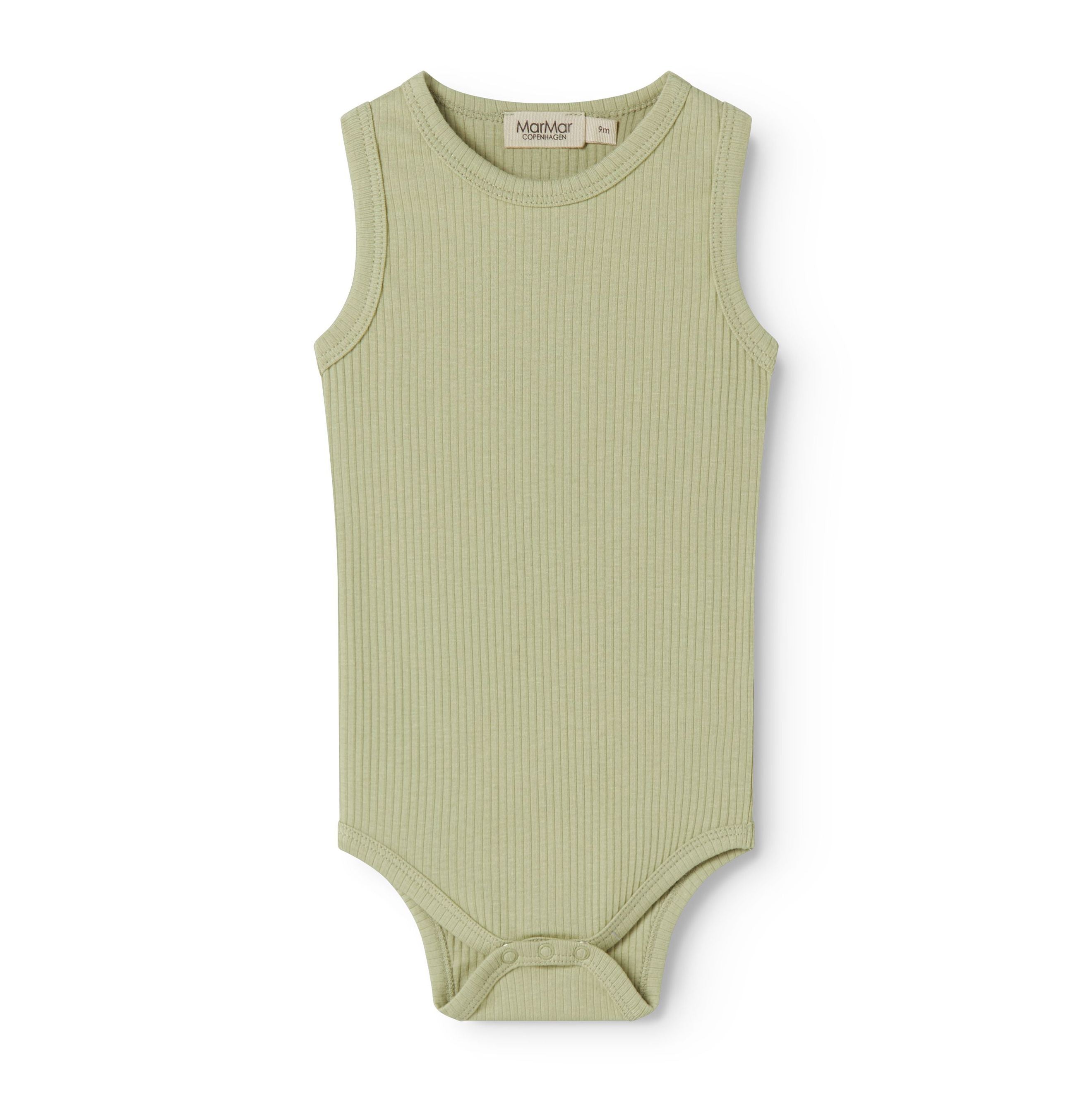 Baby Boys & Girls Light Green Cotton Babysuit
