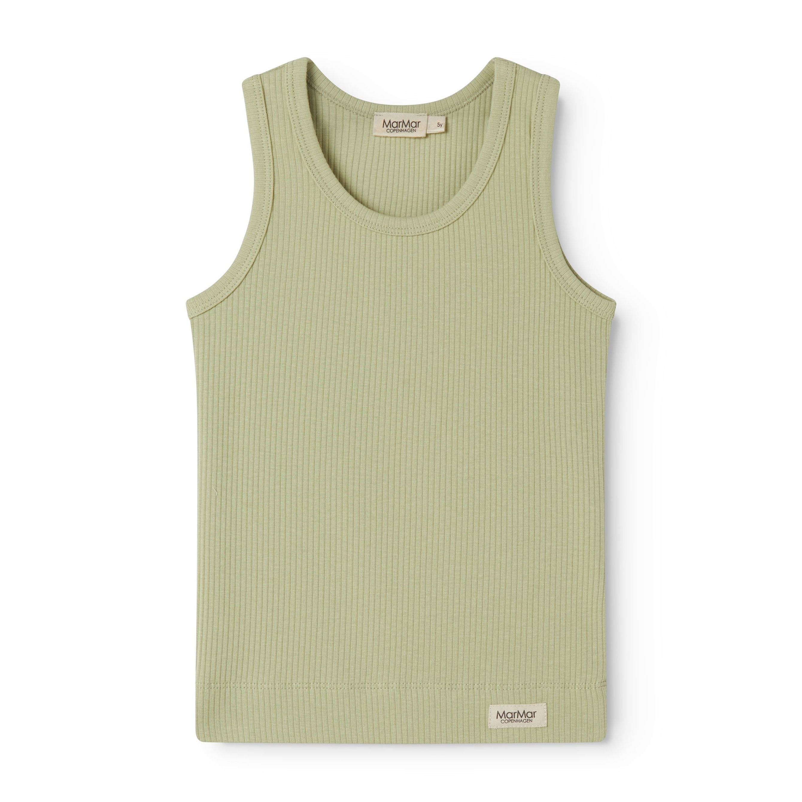 Boys & Girls Light Green Cotton Vest