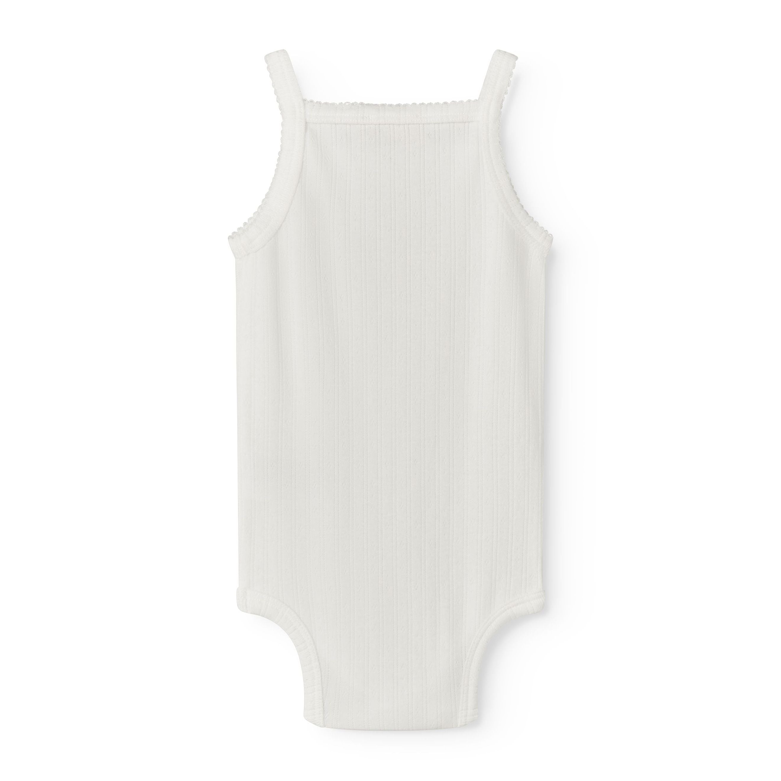 Baby Boys & Girls White Cotton Babysuit