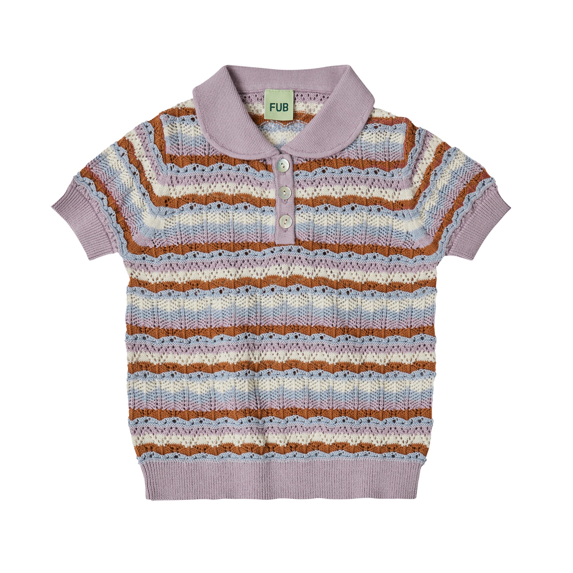 Girls Purple Hollow Polo Shirt