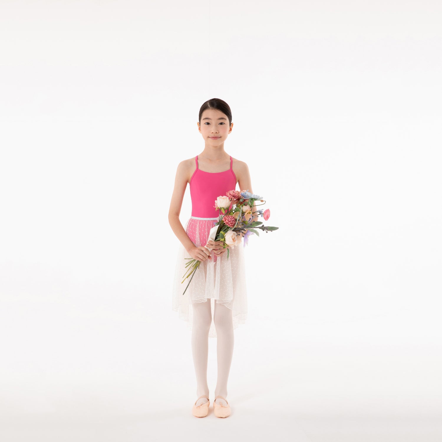 Girls White Ballet Skirt