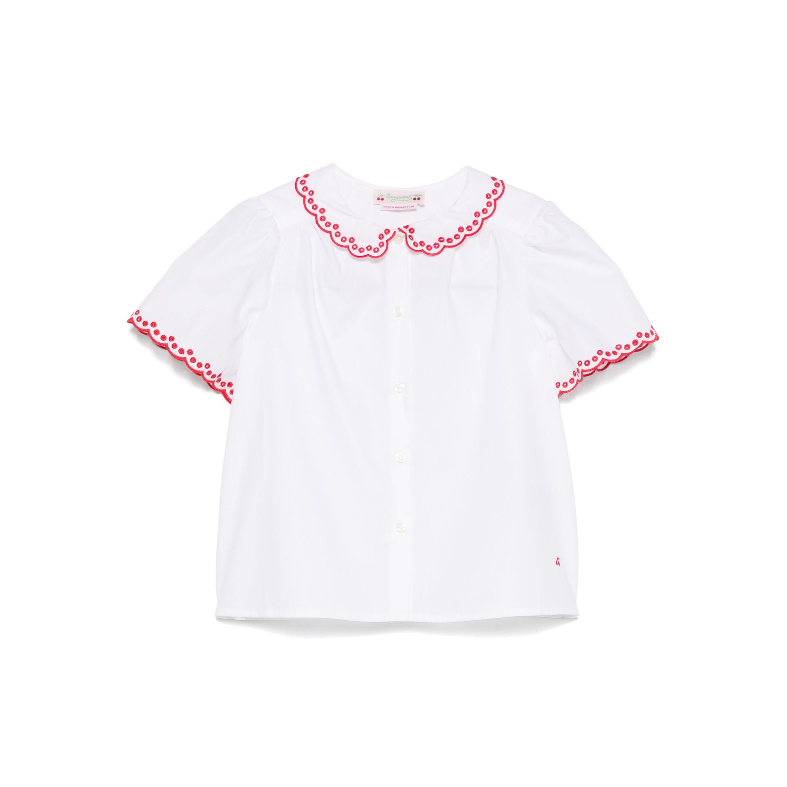 Girls White Cotton Blouse