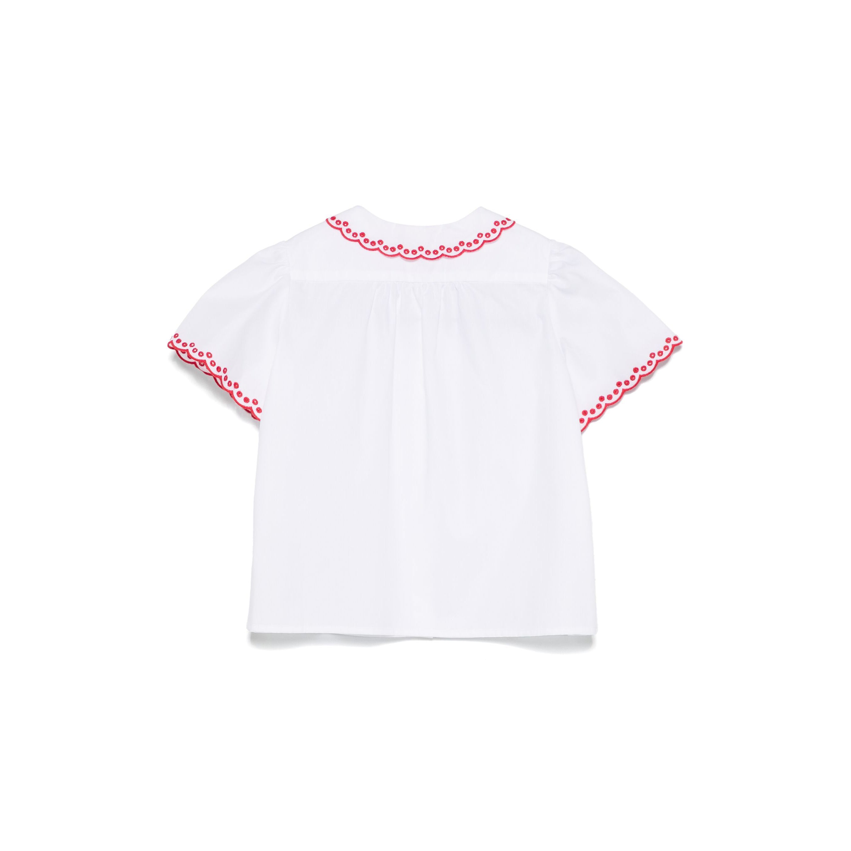 Girls White Cotton Blouse
