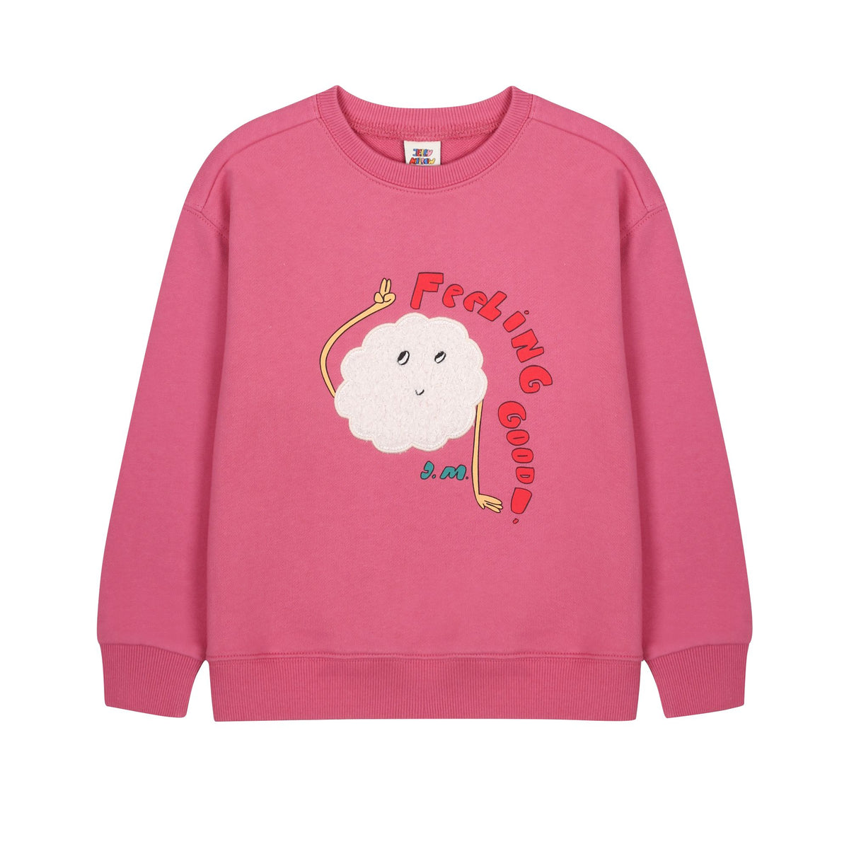 Boys & Girls Pink Printed Cotton Sweatshirt