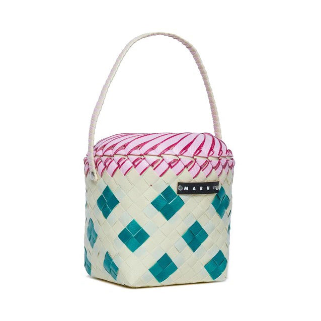 Girls Colorful Woven HandBag(H18xW17xD16cm)
