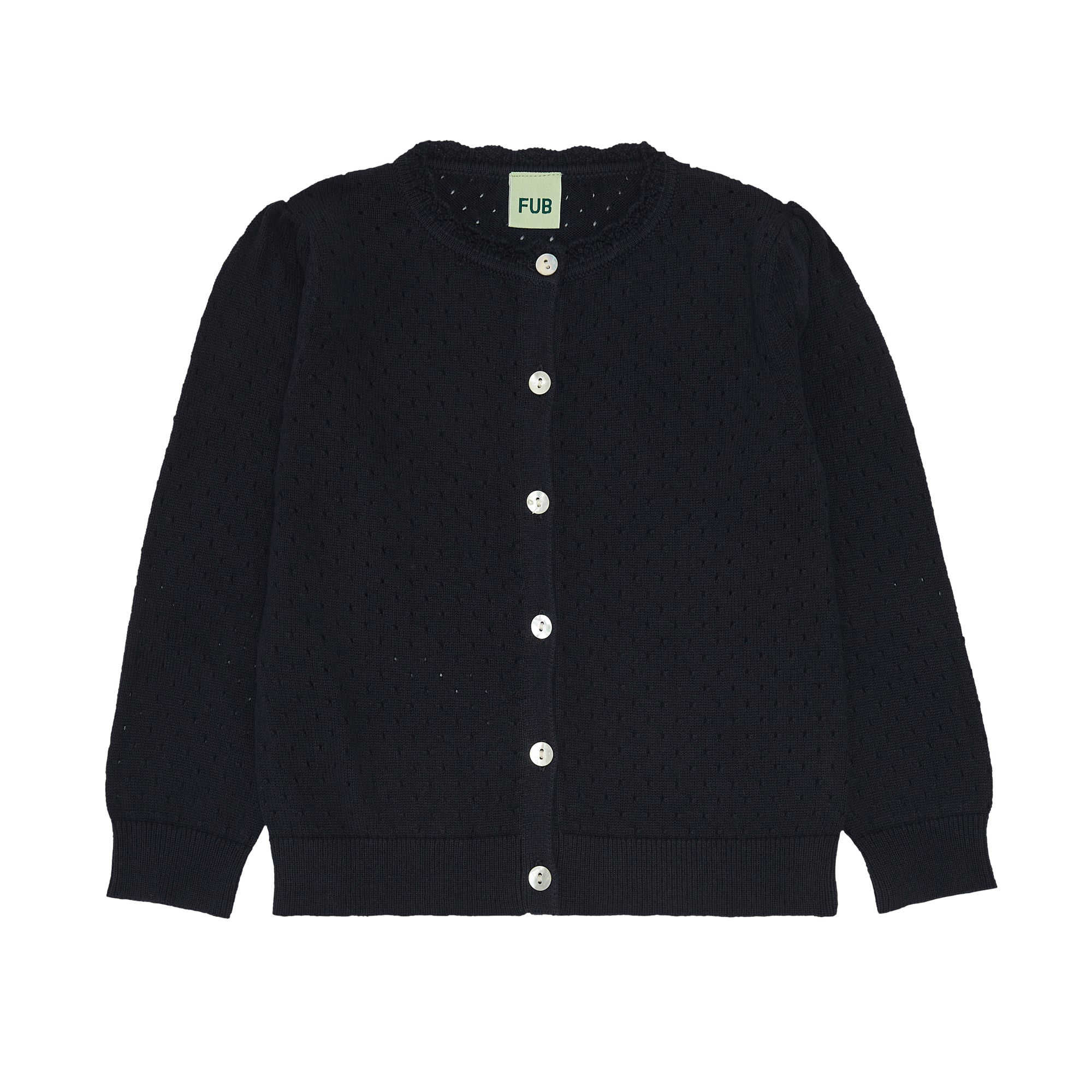 Girls Dark Blue Cotton Cardigan