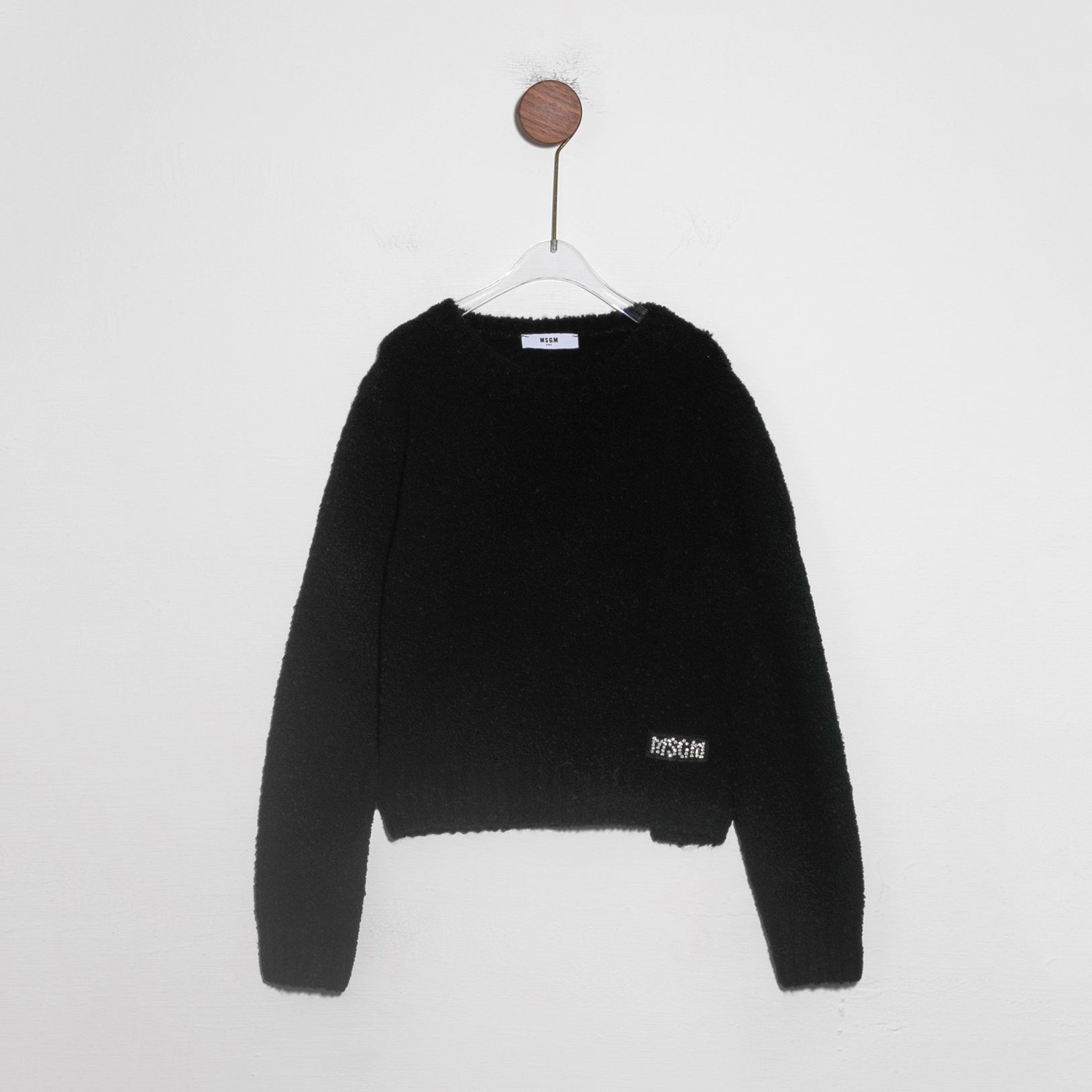 Girls Black Knit Sweater
