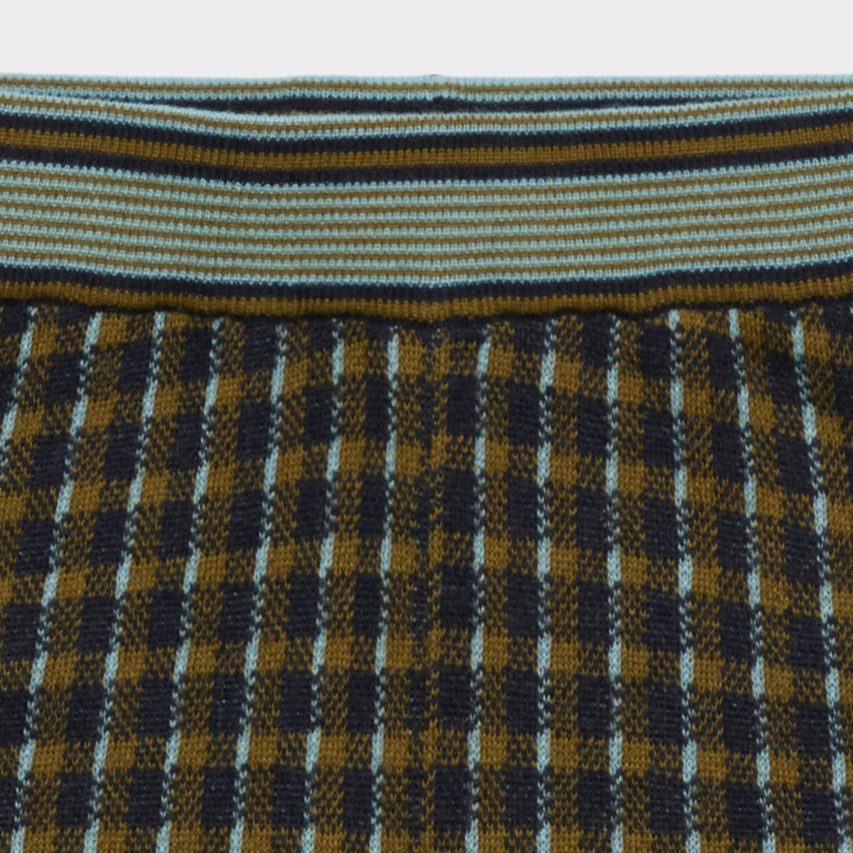Boys & Girls Dark Navy Check Wool Trousers