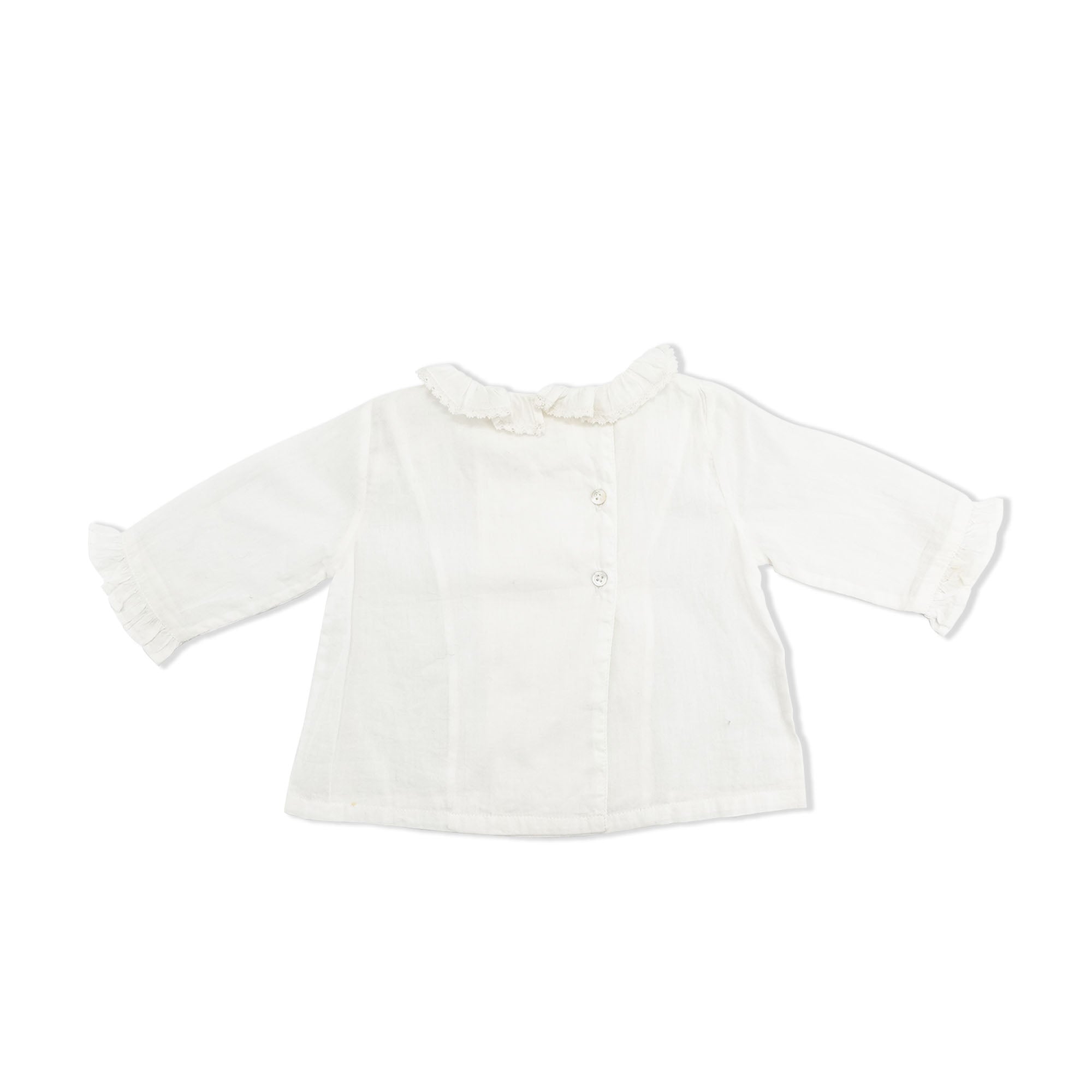 Baby Girls White Cotton Top