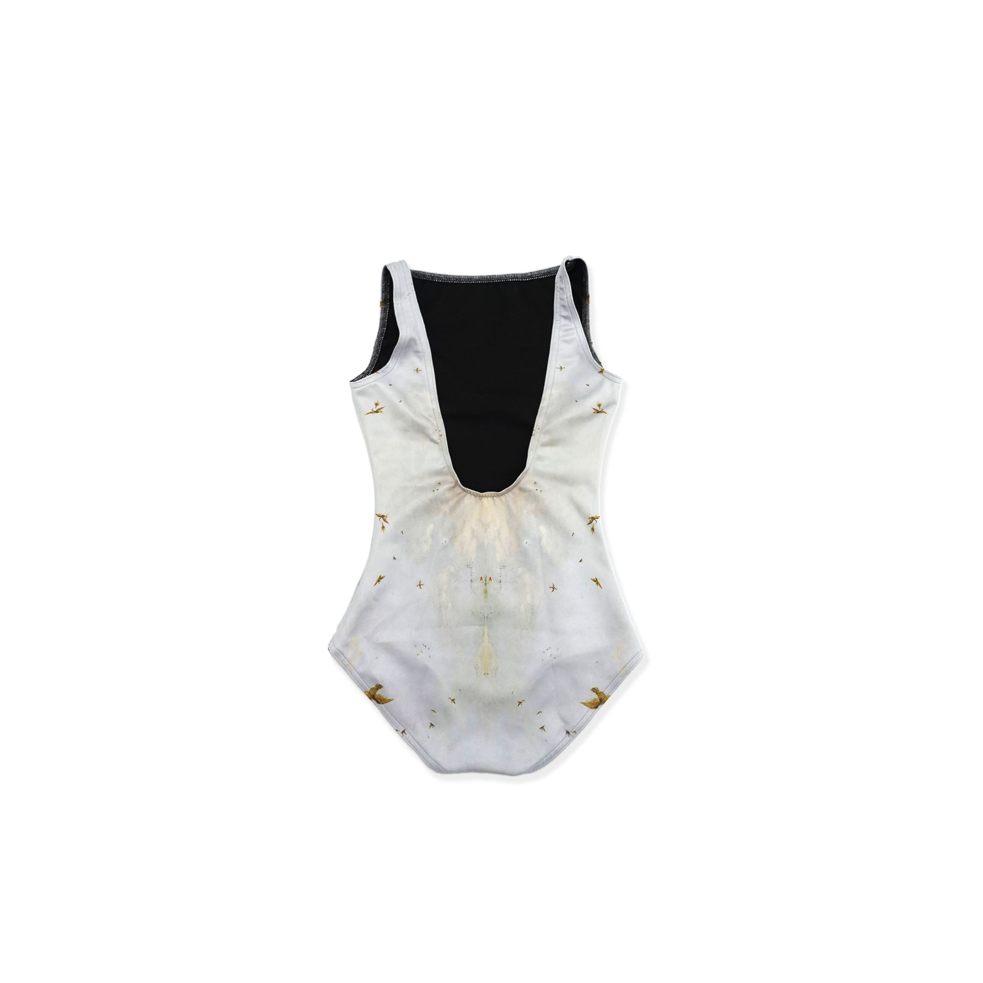 Girls Light Blue Printed Ballet Onesies
