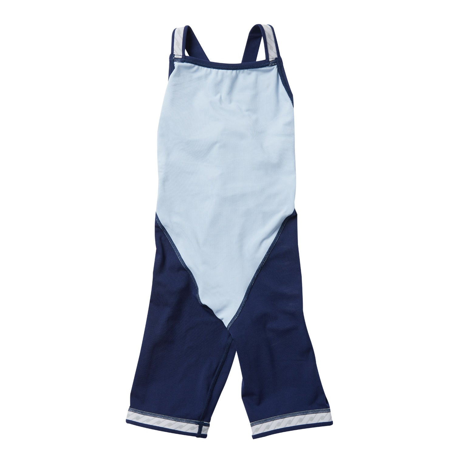 Girls Navy Embroidered Cropped Professional Swimsuit