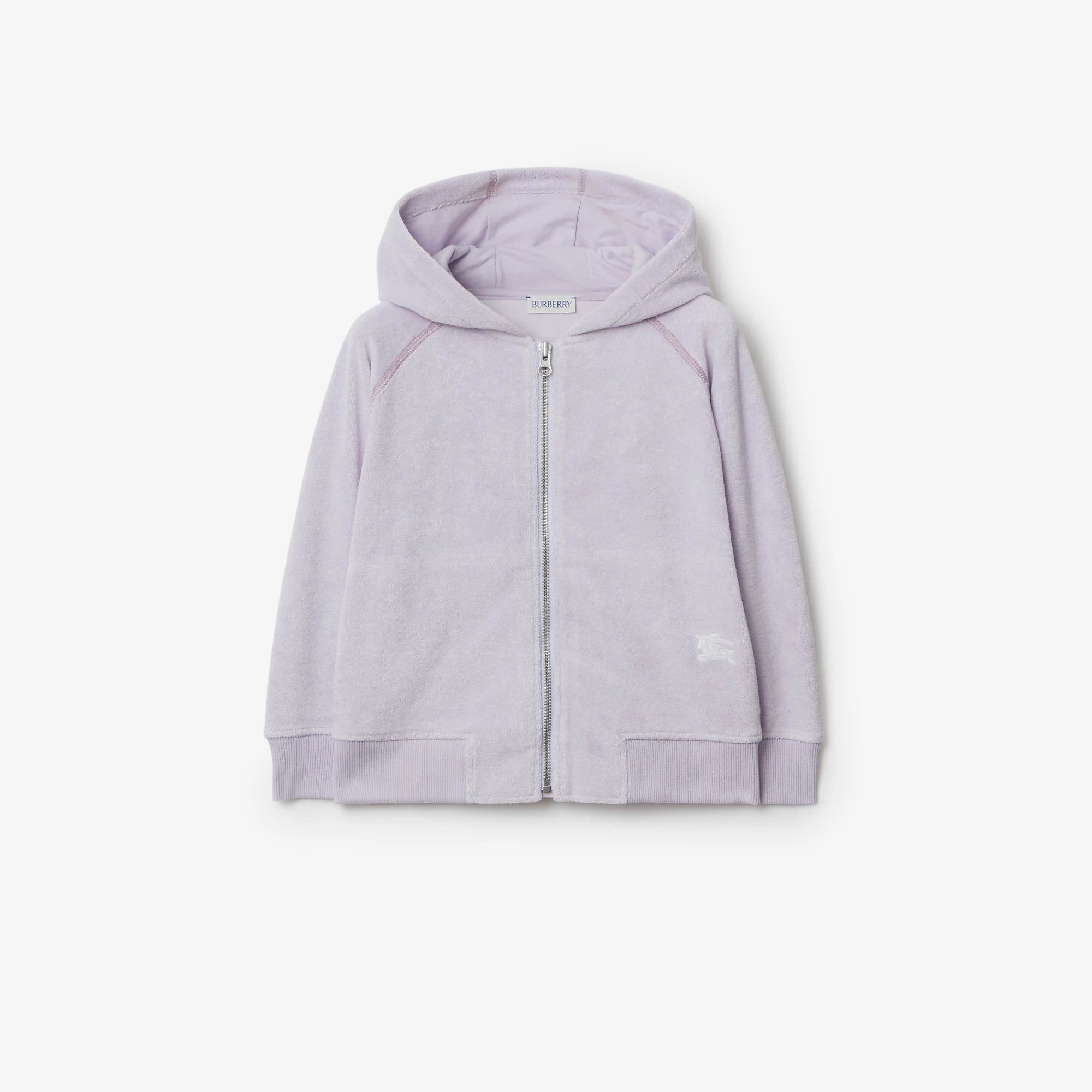 Girls Lilac Cotton Zip-Up Top
