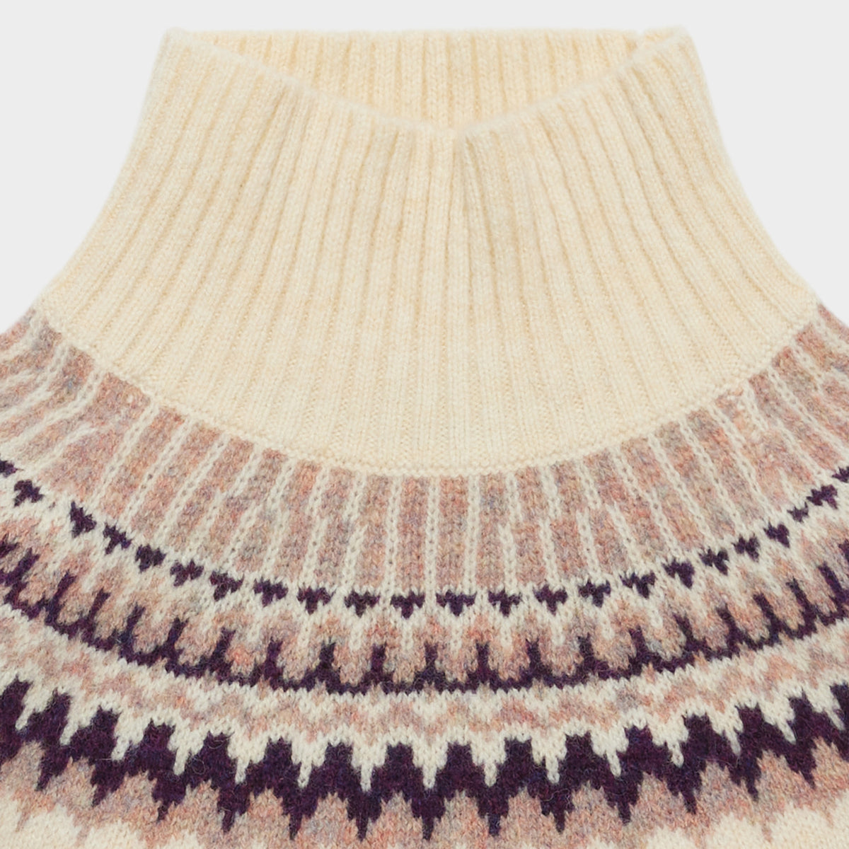 Boys & Girls White Jacquard Wool Sweater