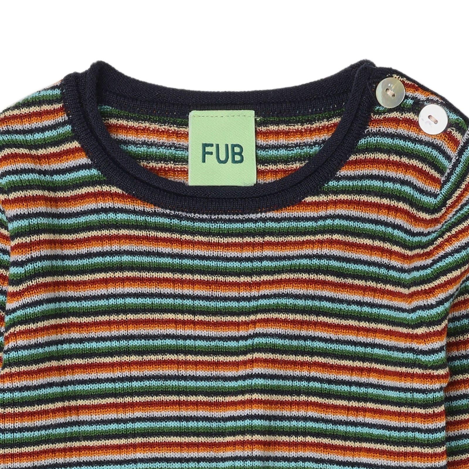 Baby Boys & Girls Multicolor Stripes Wool Babysuit