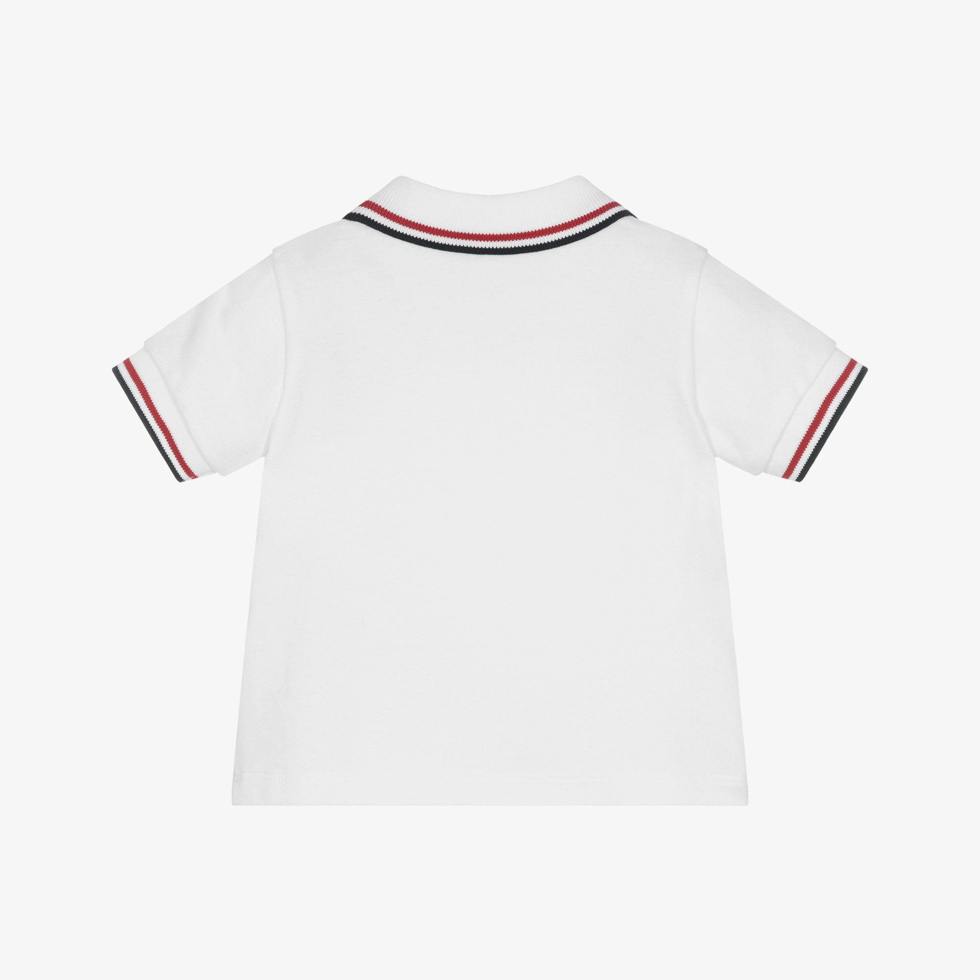 Baby Boys White Cotton Polo Shirt