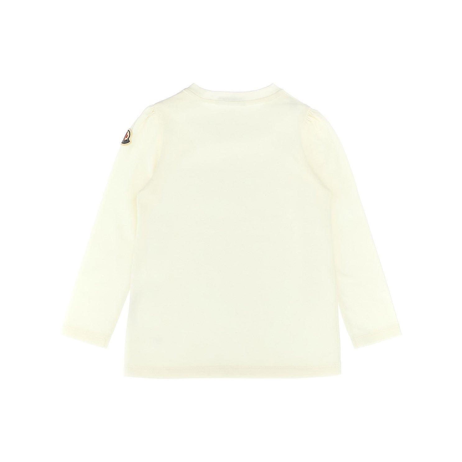 Baby Girls White Printed Logo Cotton T-Shirt