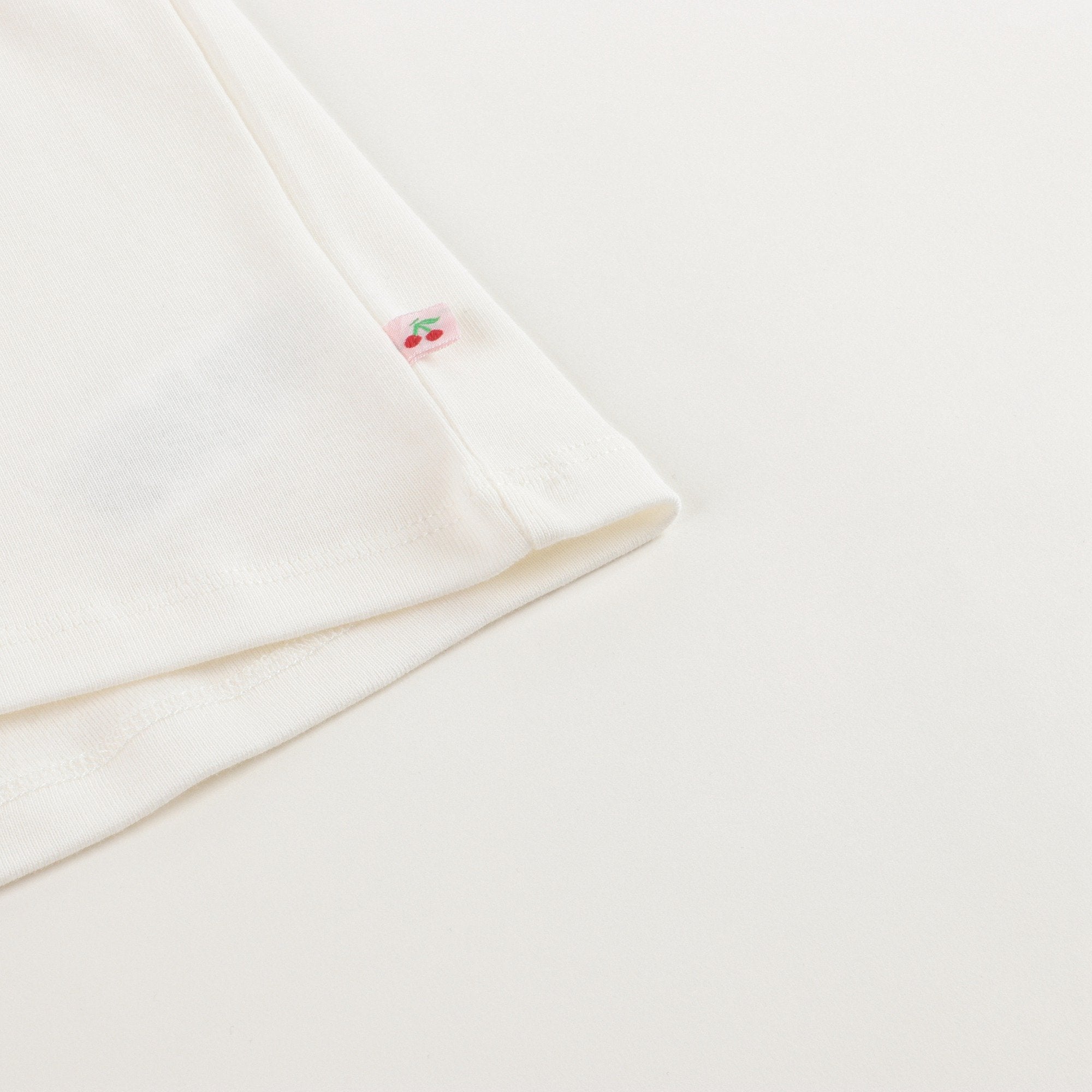 Girls White Cotton T-Shirt