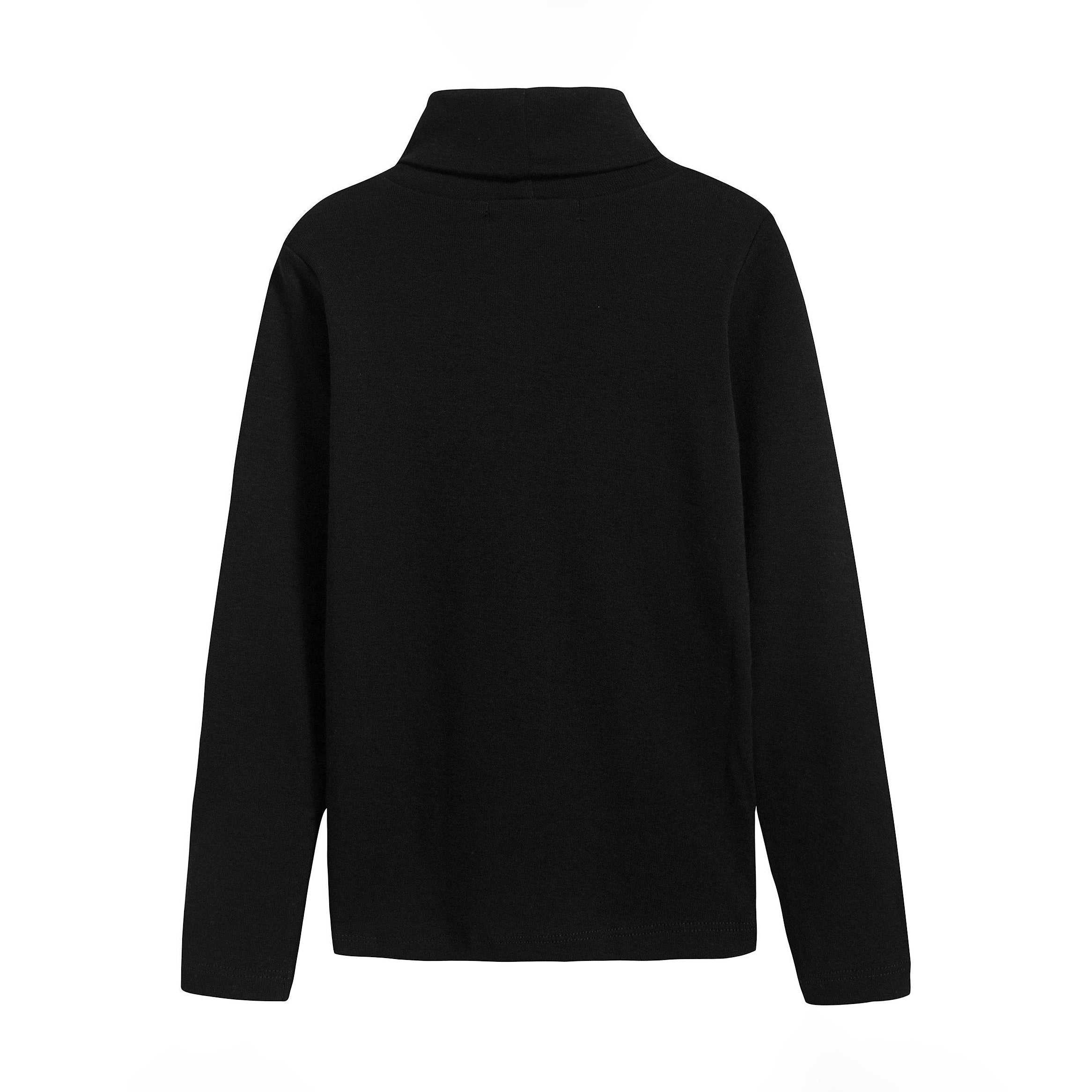 Girls Black Cotton T-Shirt
