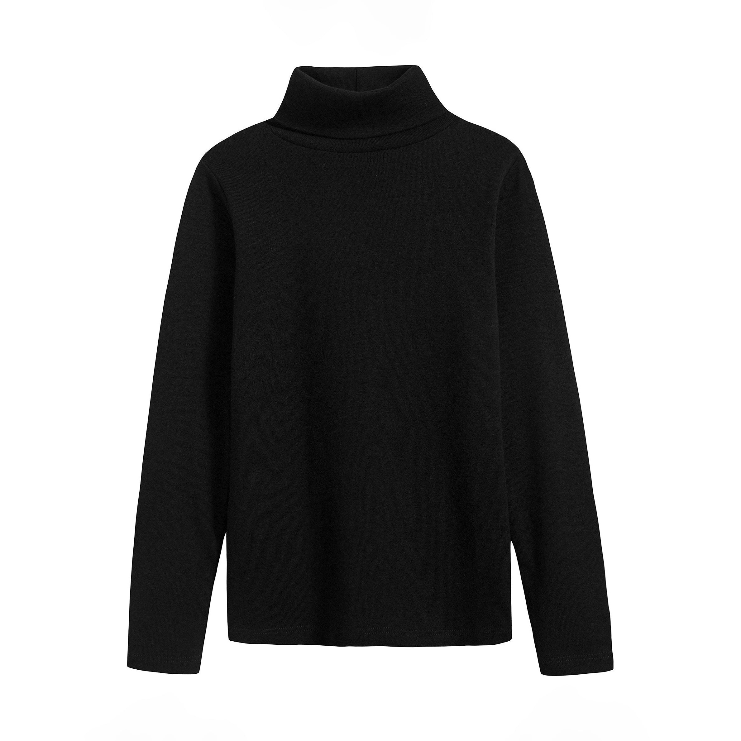Girls Black Cotton T-Shirt